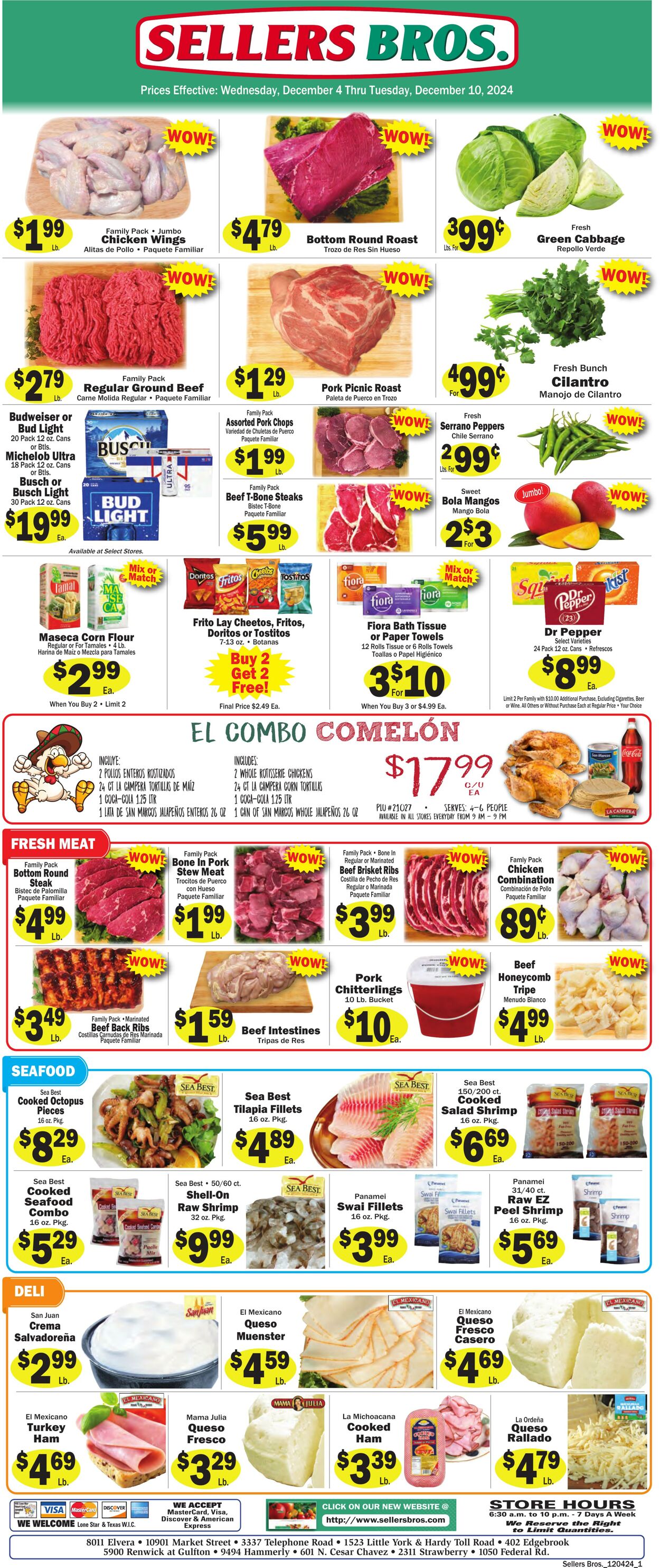 Weekly ad Sellers Bros 12/04/2024 - 12/10/2024