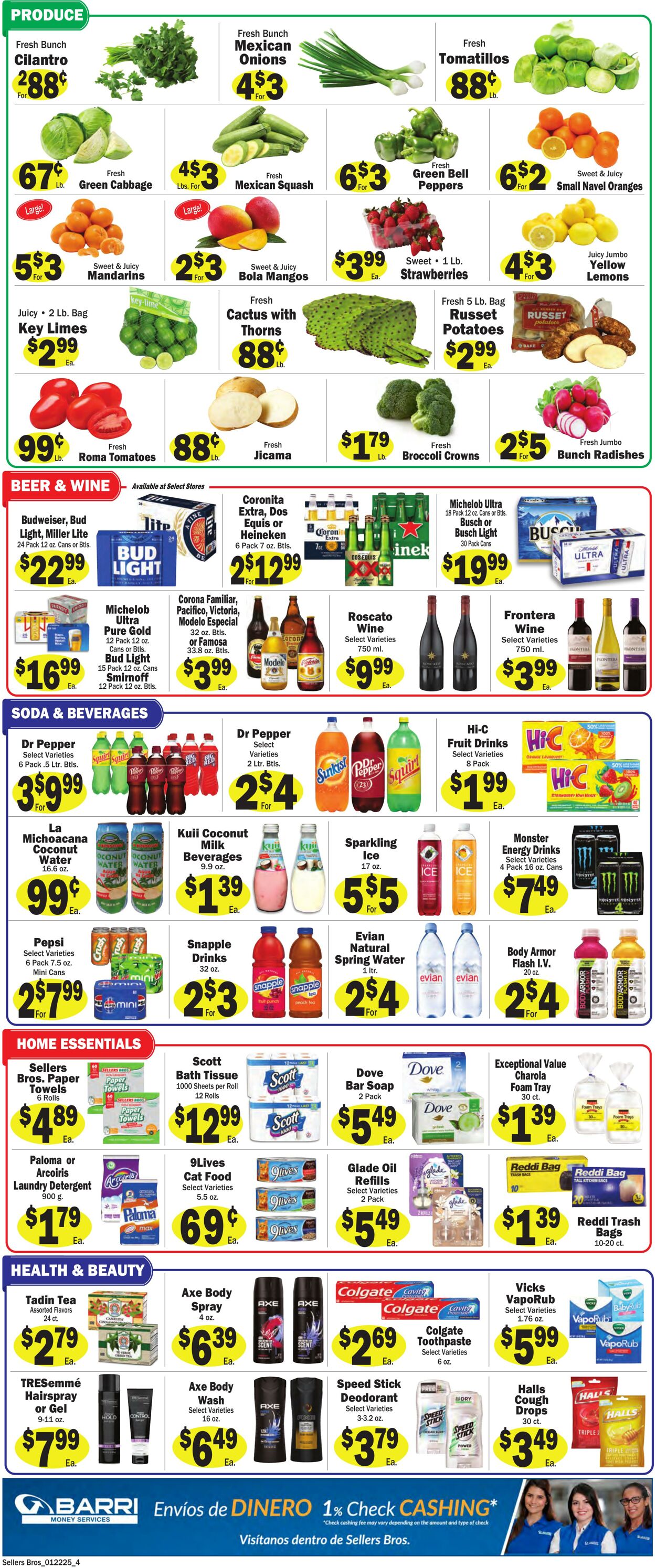 Weekly ad Sellers Bros 01/22/2025 - 01/28/2025