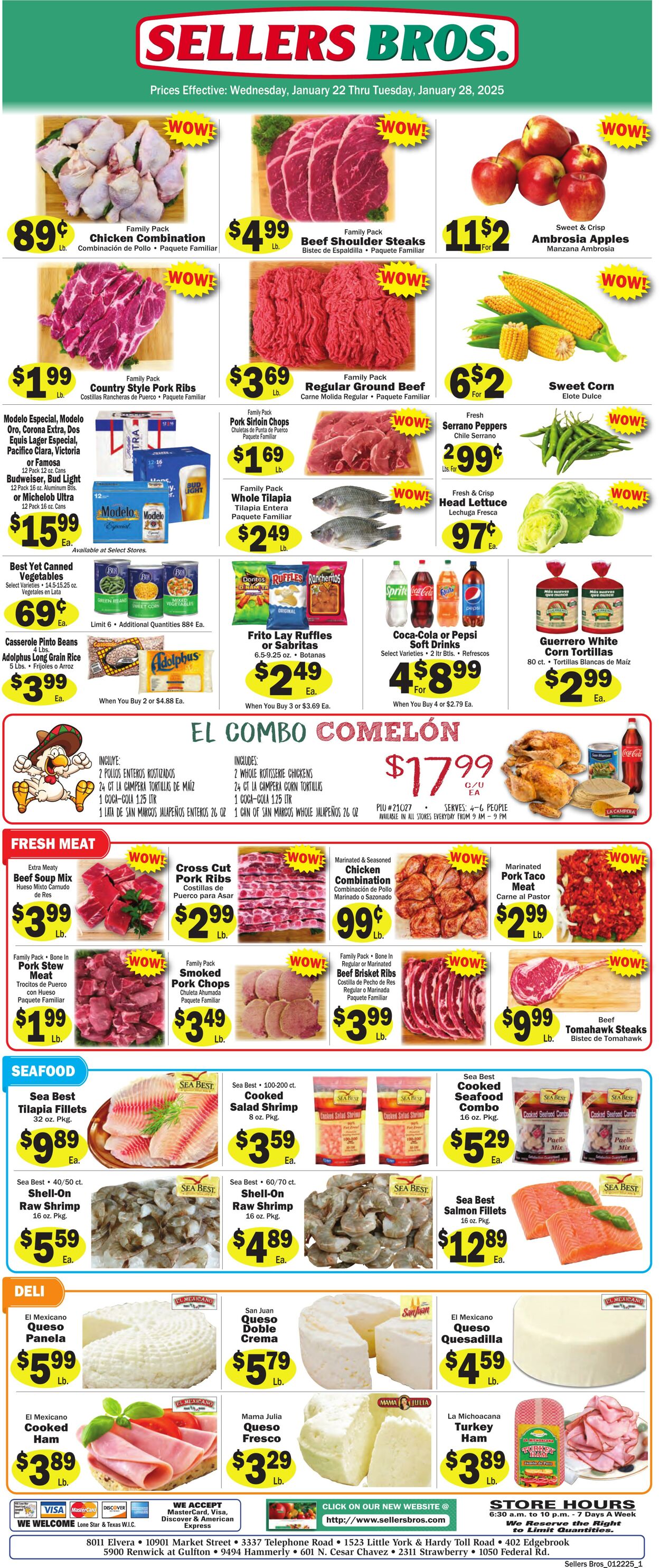 Weekly ad Sellers Bros 01/22/2025 - 01/28/2025