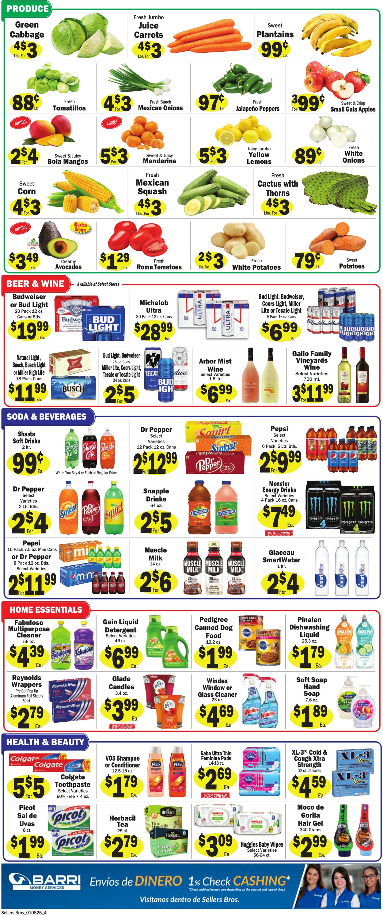 Weekly ad Sellers Bros 01/08/2025 - 01/14/2025