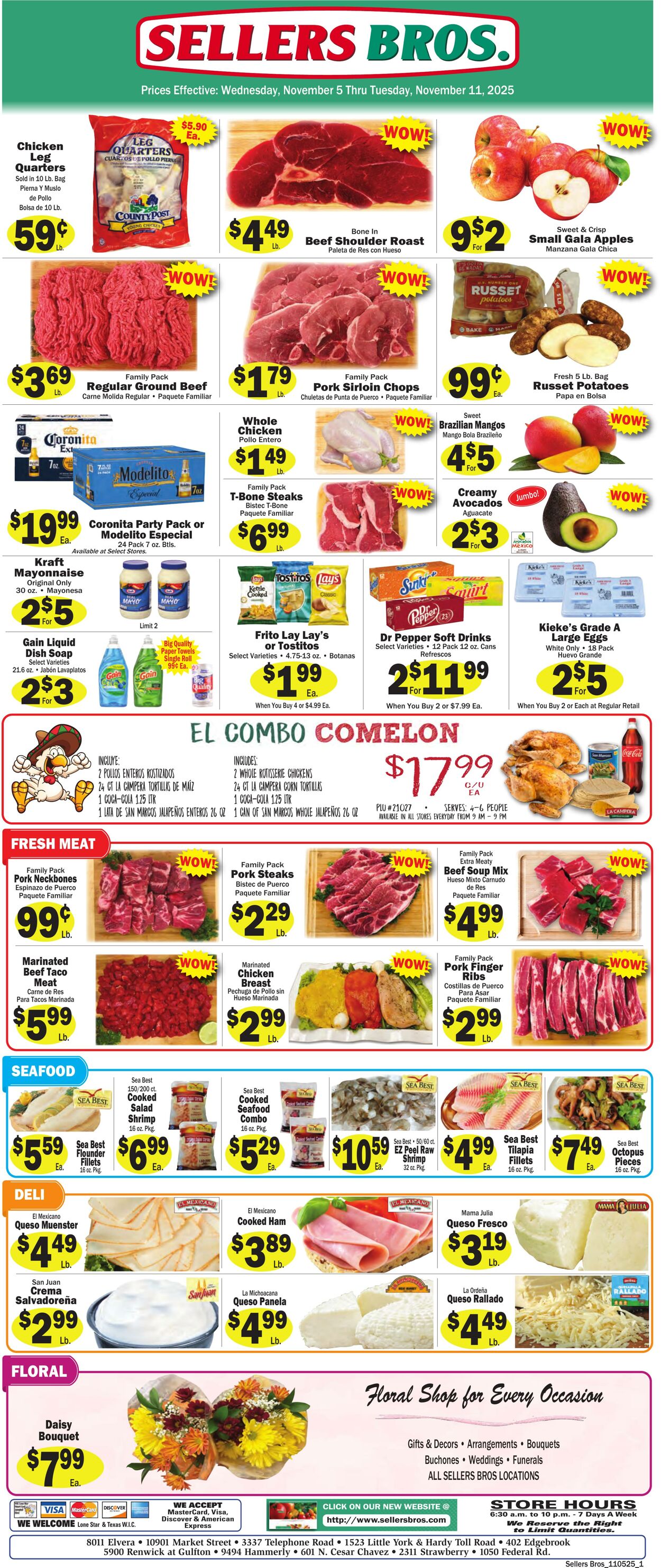 Weekly ad Sellers Bros 11/05/2025 - 11/11/2025
