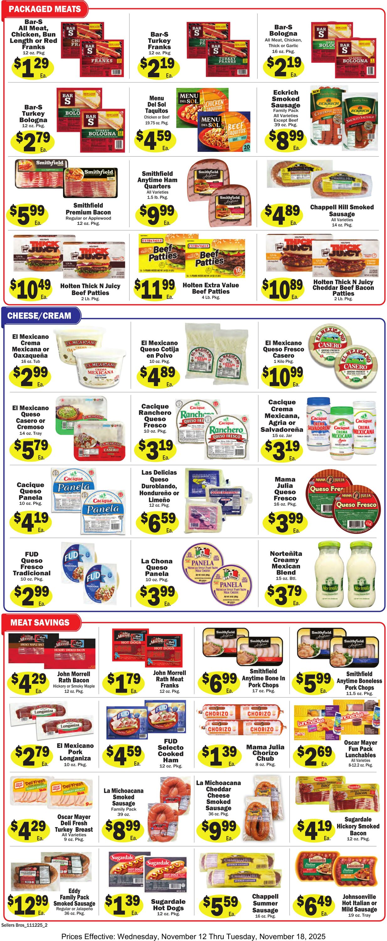 Weekly ad Sellers Bros 11/12/2025 - 11/18/2025