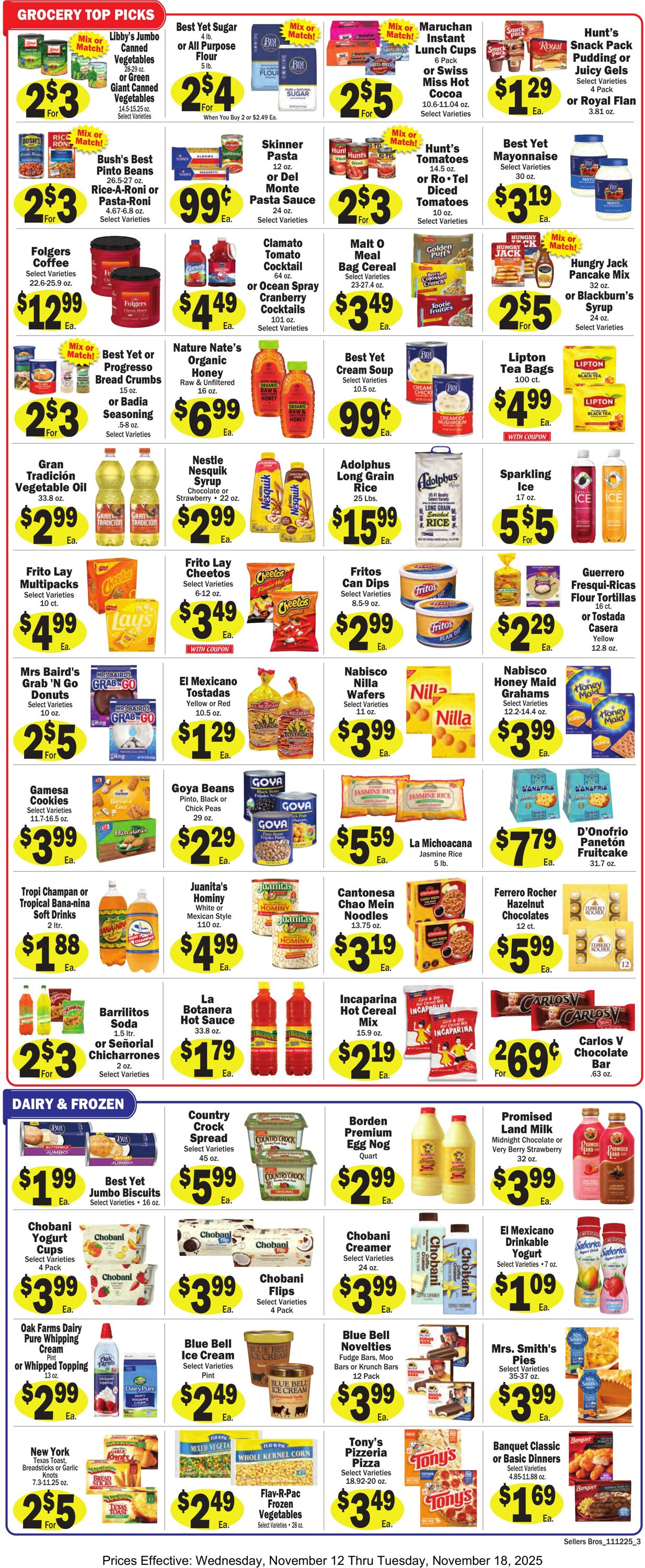 Weekly ad Sellers Bros 11/12/2025 - 11/18/2025