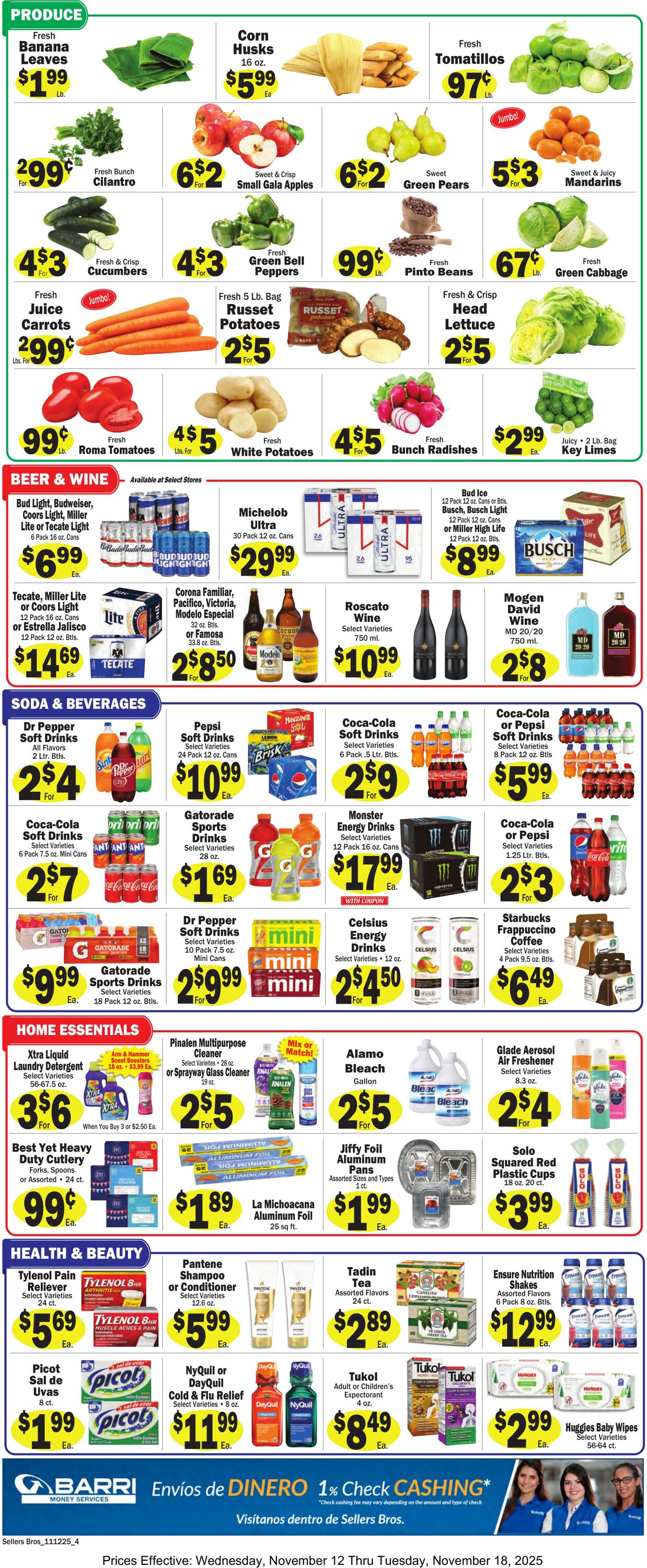 Weekly ad Sellers Bros 11/12/2025 - 11/18/2025