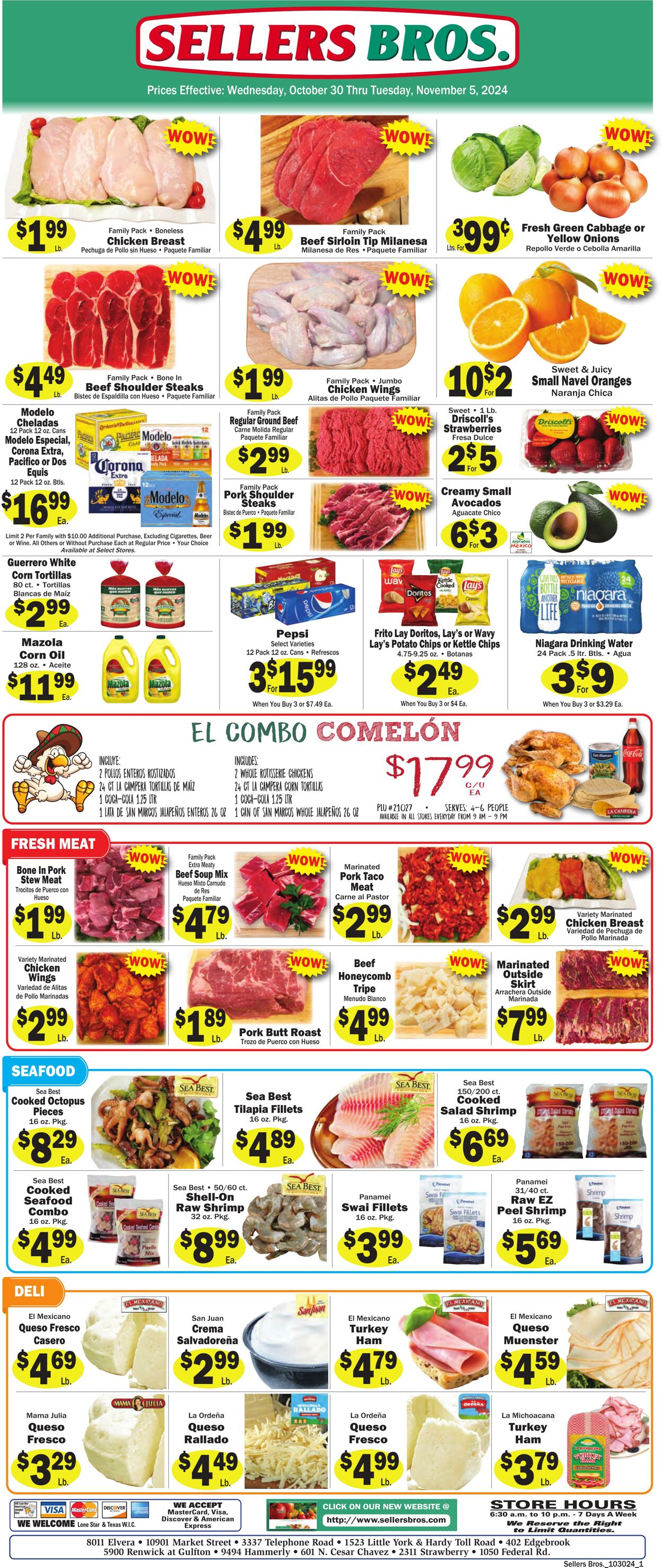 Weekly ad Sellers Bros 10/23/2024 - 10/29/2024