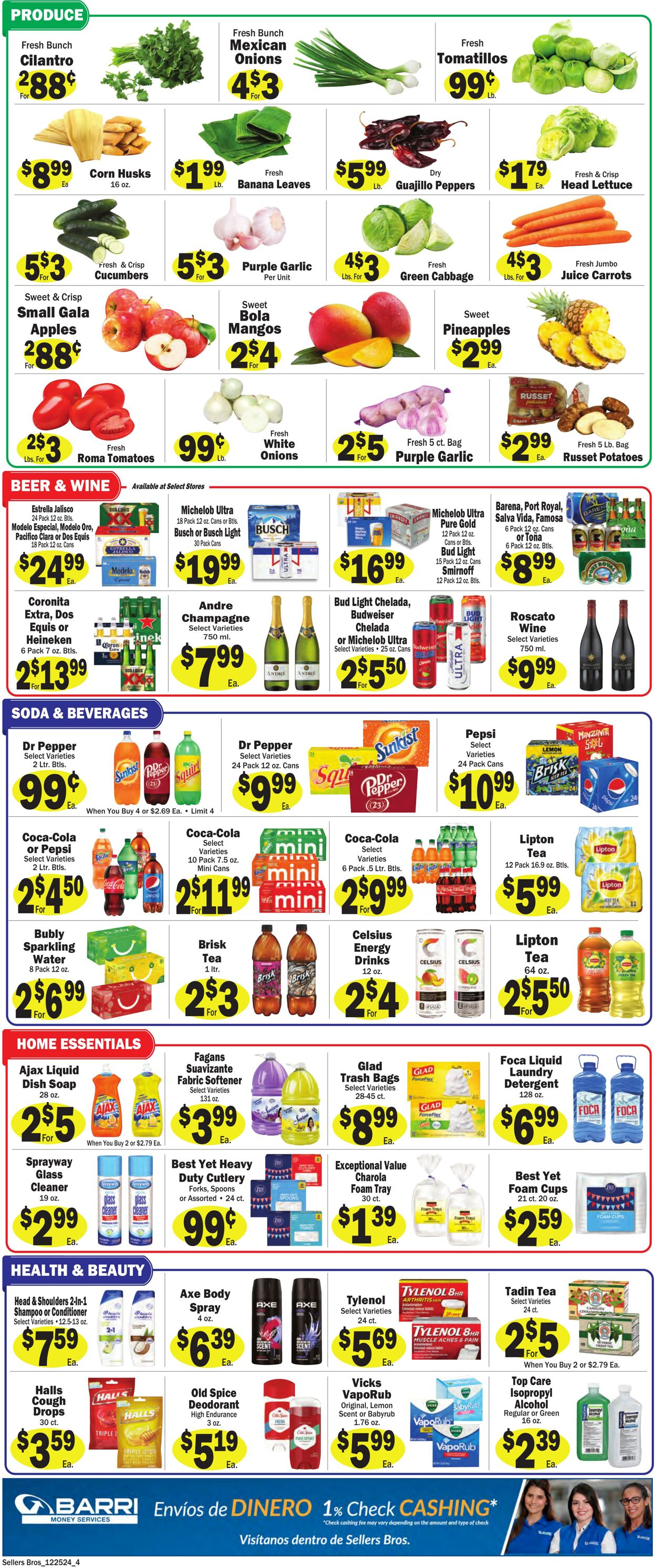 Weekly ad Sellers Bros 12/18/2024 - 12/24/2024