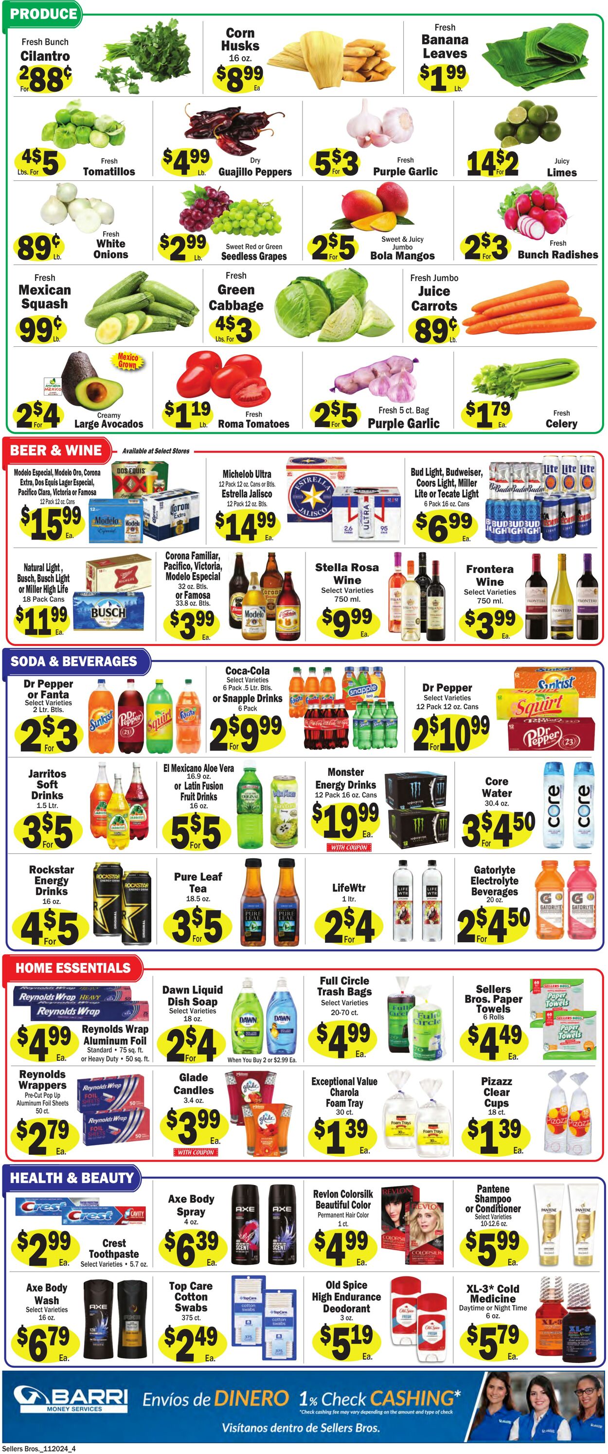 Weekly ad Sellers Bros 11/20/2024 - 11/26/2024