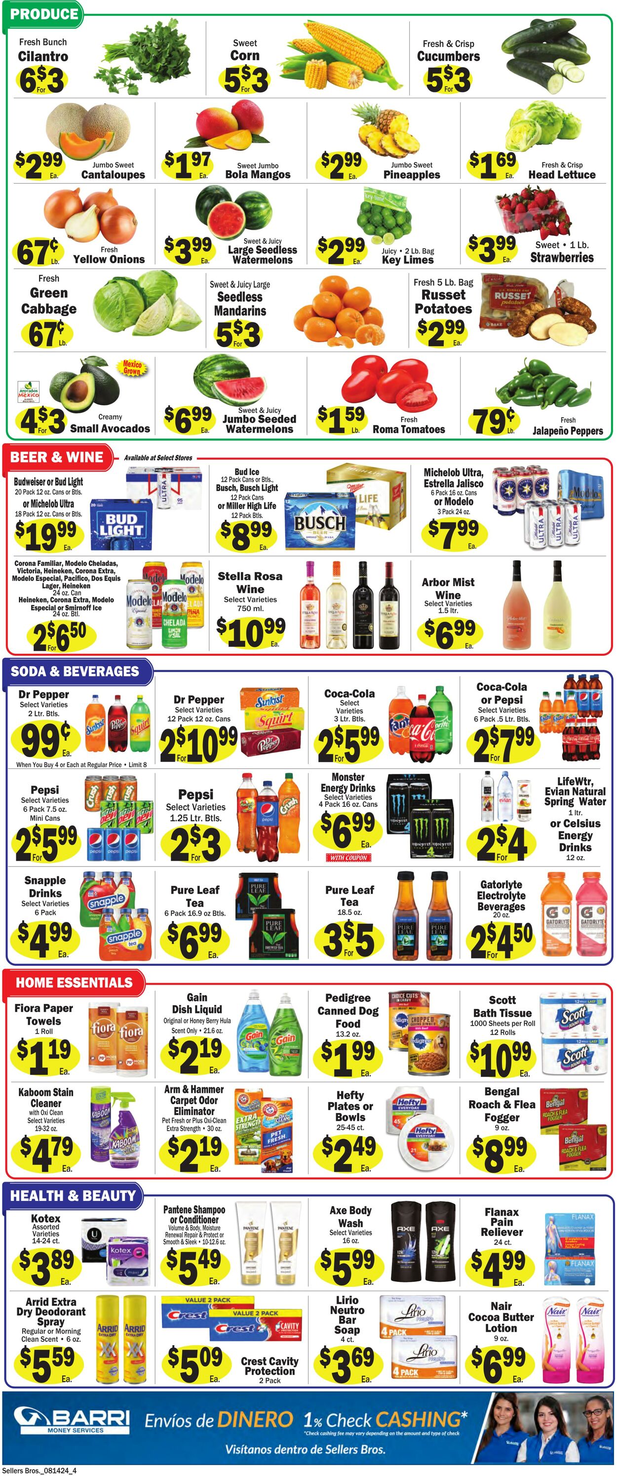 Weekly ad Sellers Bros 08/07/2024 - 08/13/2024