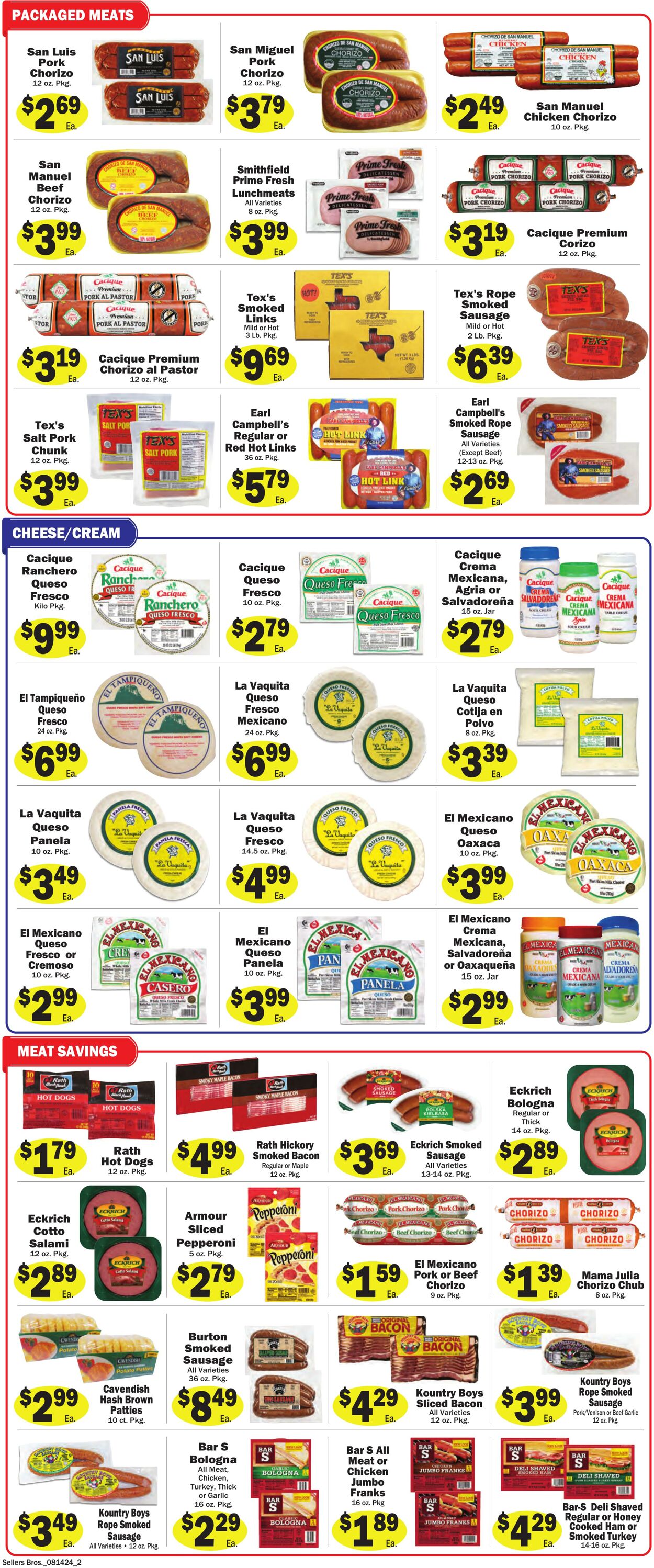 Weekly ad Sellers Bros 08/07/2024 - 08/13/2024