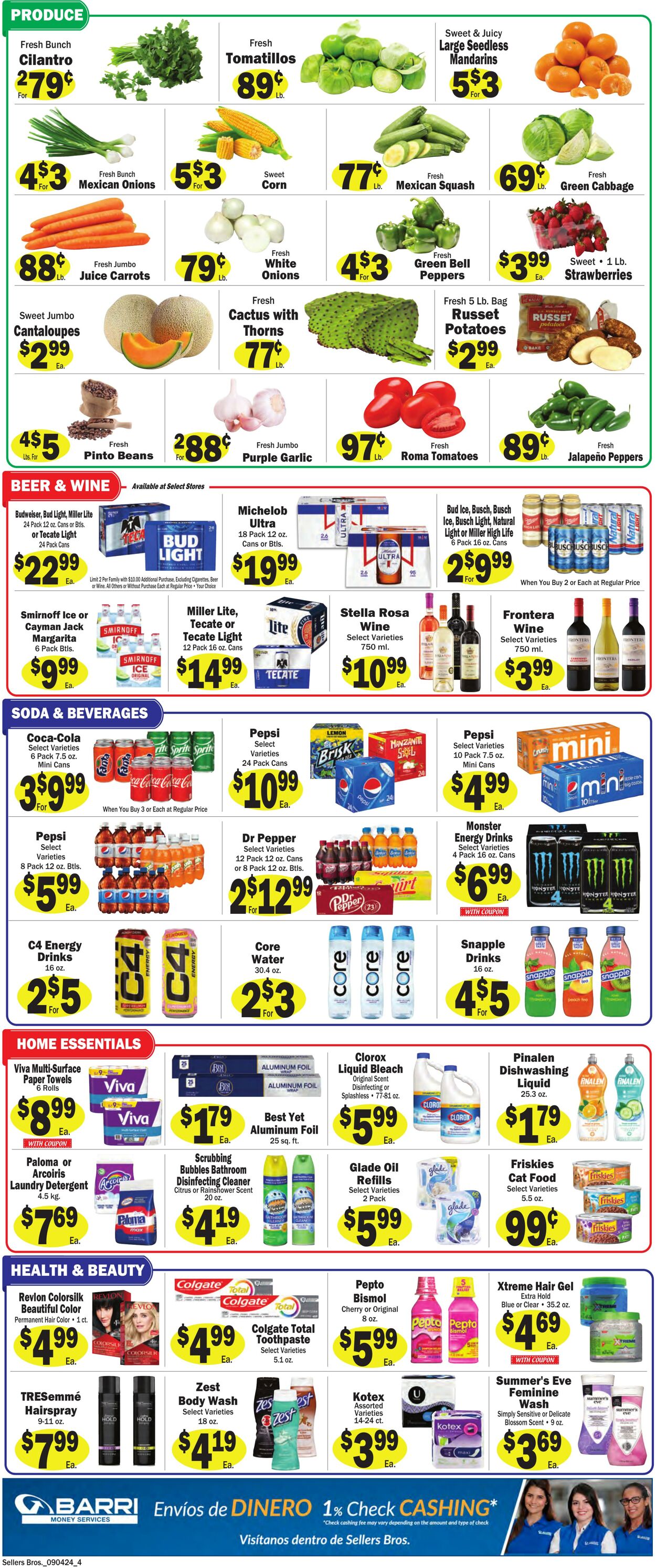 Weekly ad Sellers Bros 08/28/2024 - 09/03/2024