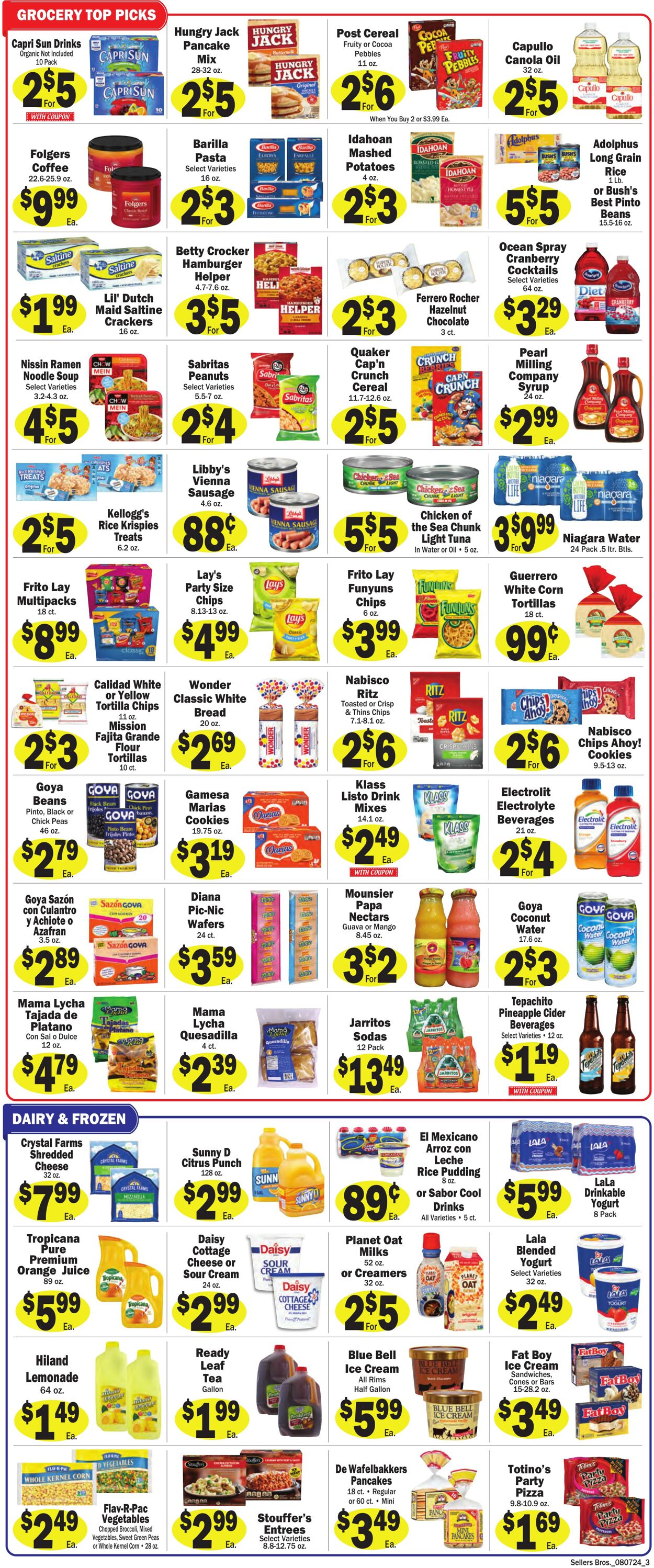 Weekly ad Sellers Bros 08/07/2024 - 08/13/2024