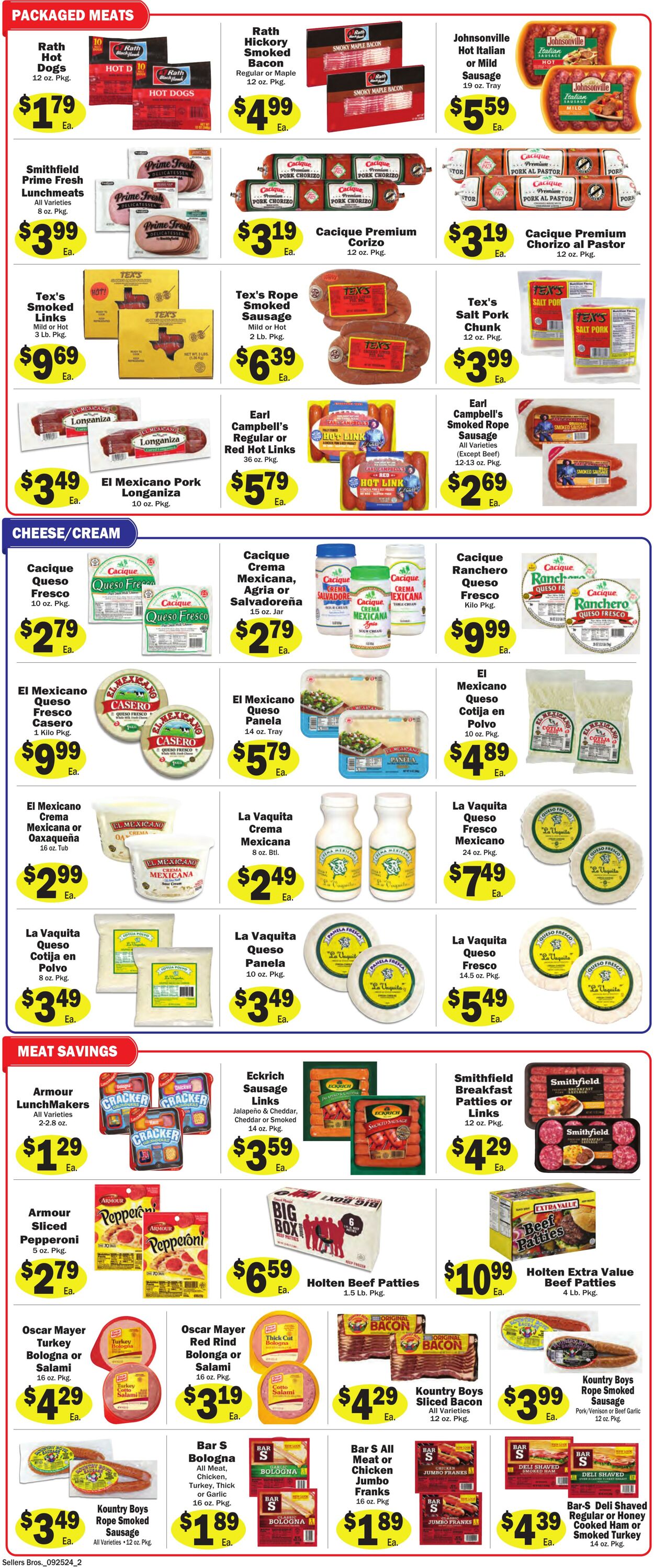 Weekly ad Sellers Bros 09/25/2024 - 10/01/2024