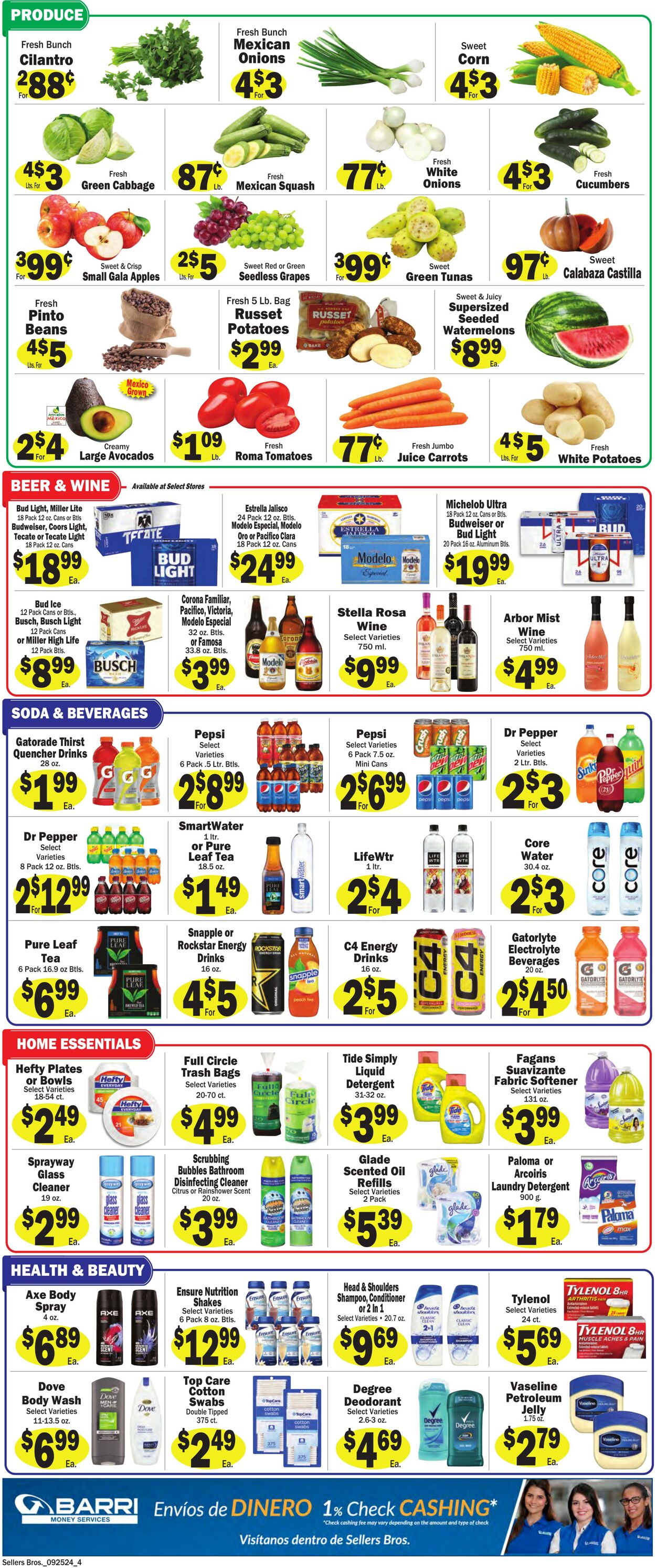 Weekly ad Sellers Bros 09/25/2024 - 10/01/2024