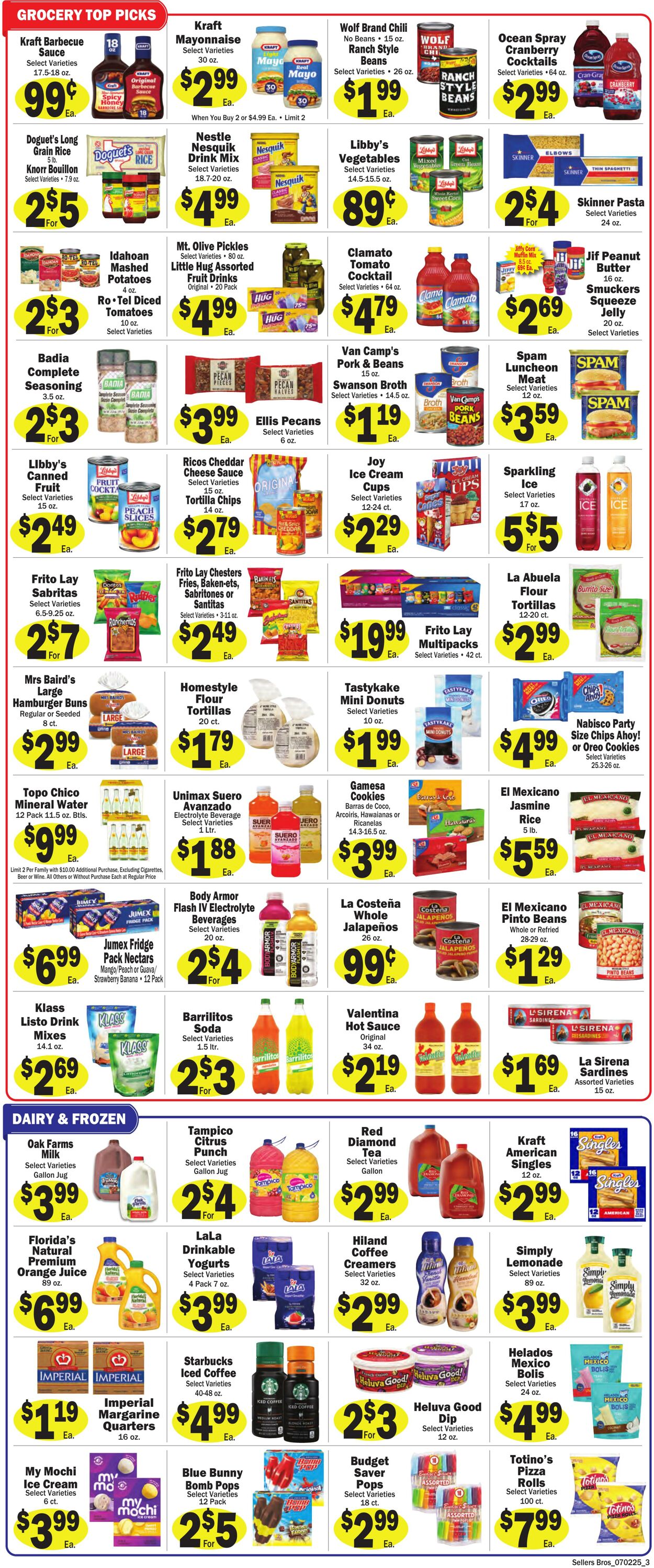Weekly ad Sellers Bros 06/25/2025 - 07/01/2025