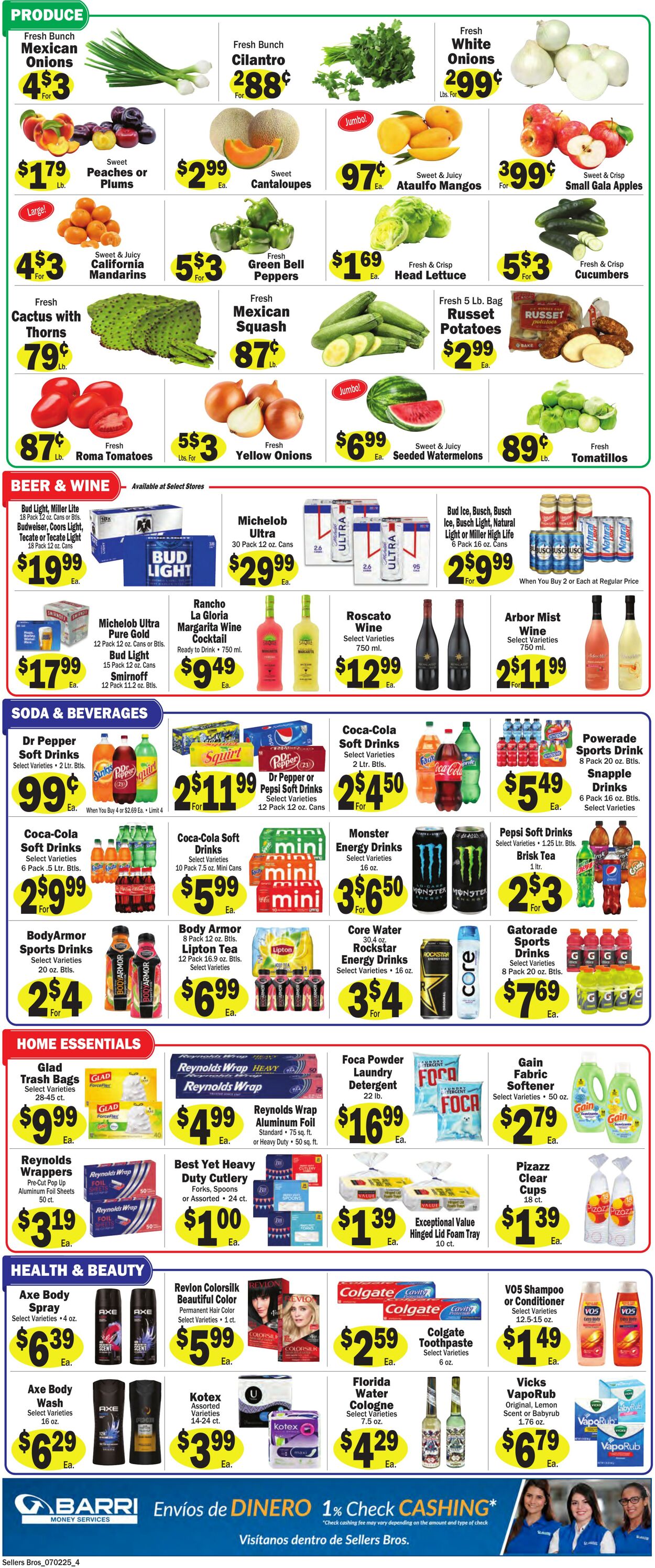 Weekly ad Sellers Bros 06/25/2025 - 07/01/2025