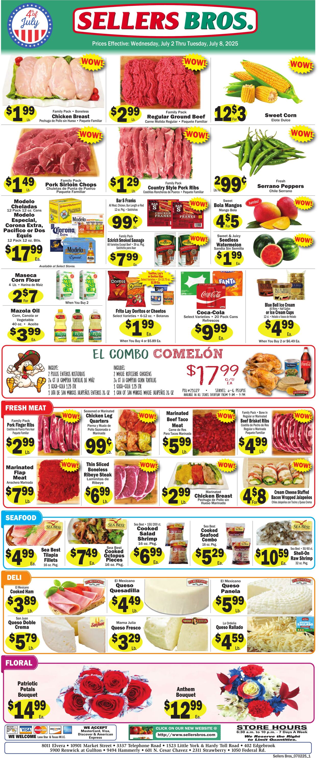 Weekly ad Sellers Bros 06/25/2025 - 07/01/2025