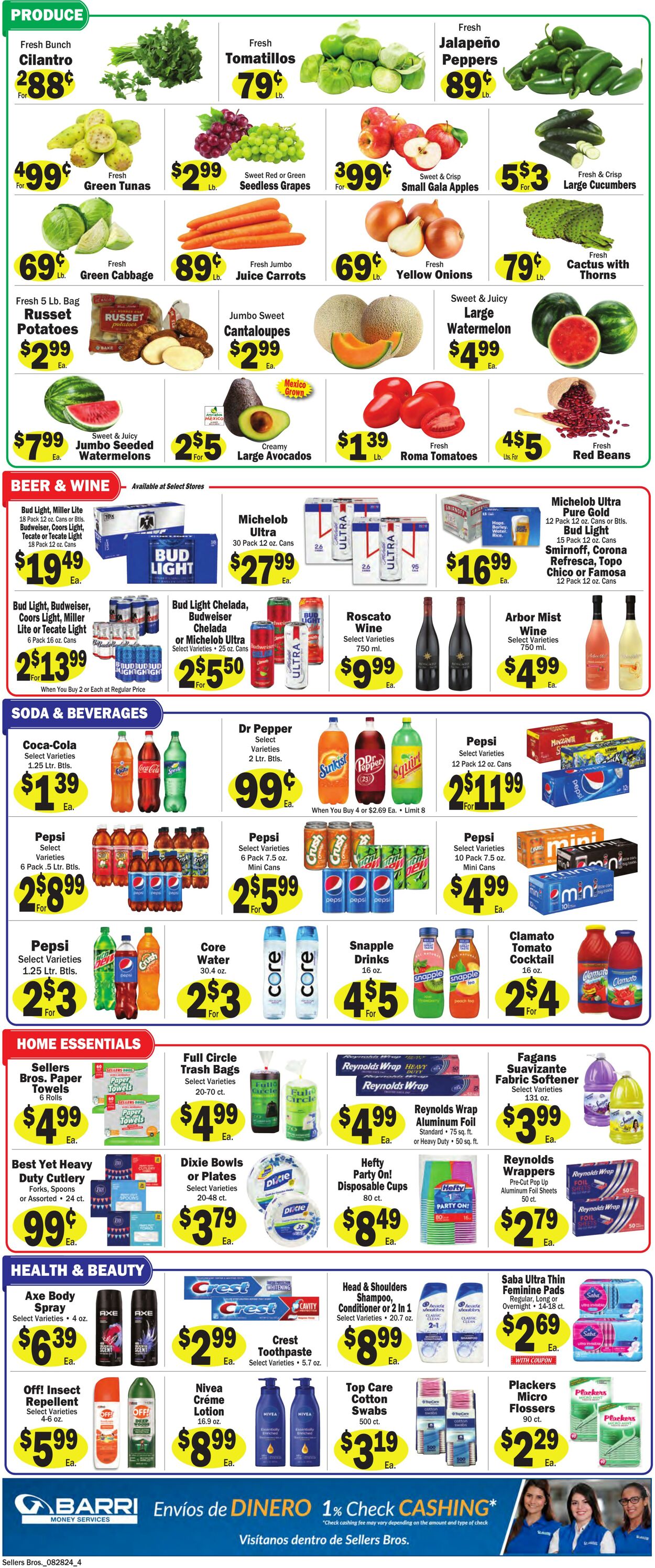 Weekly ad Sellers Bros 08/21/2024 - 08/27/2024