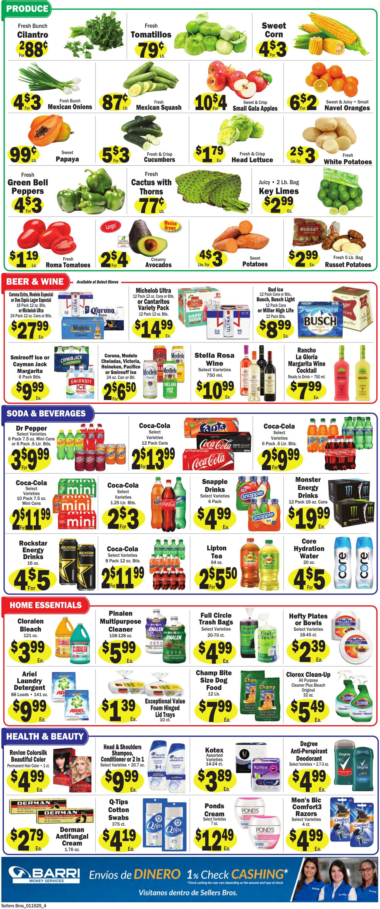 Weekly ad Sellers Bros 01/15/2025 - 01/21/2025