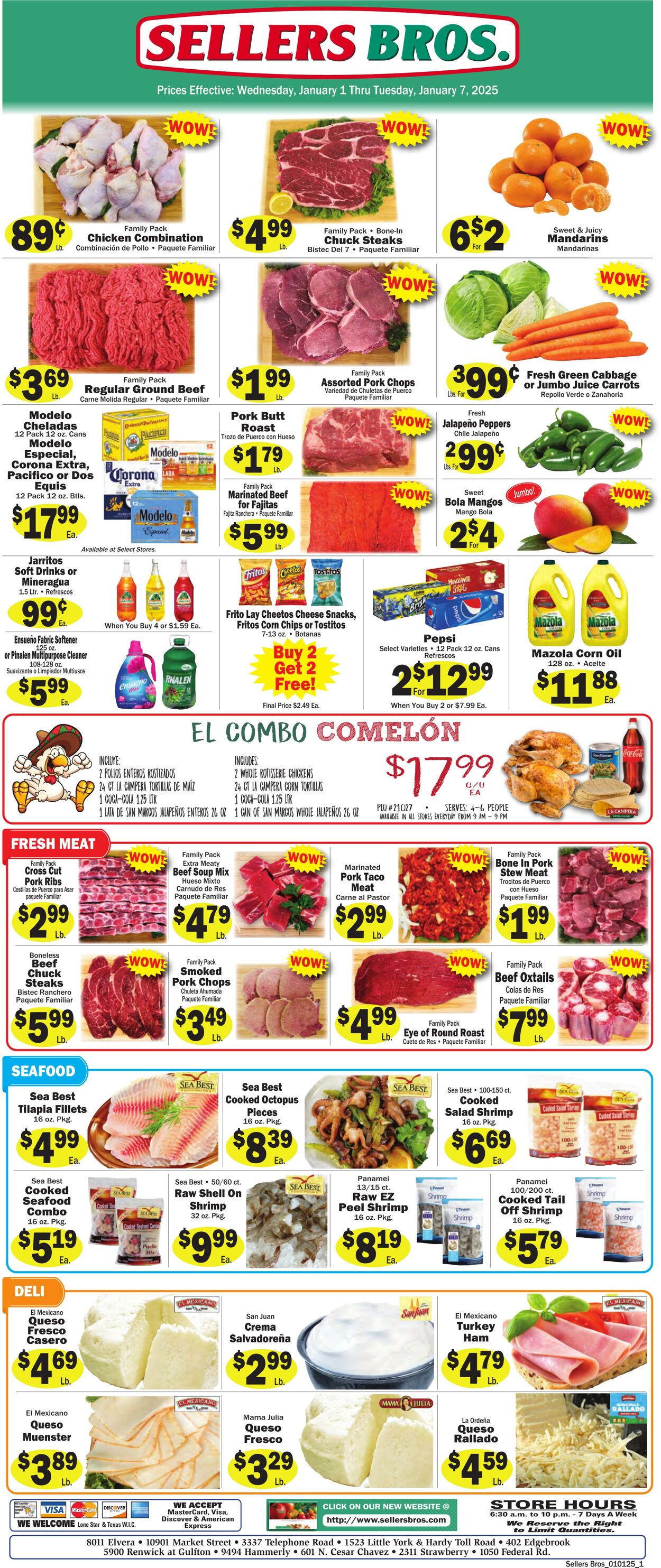 Weekly ad Sellers Bros 01/01/2025 - 01/07/2025