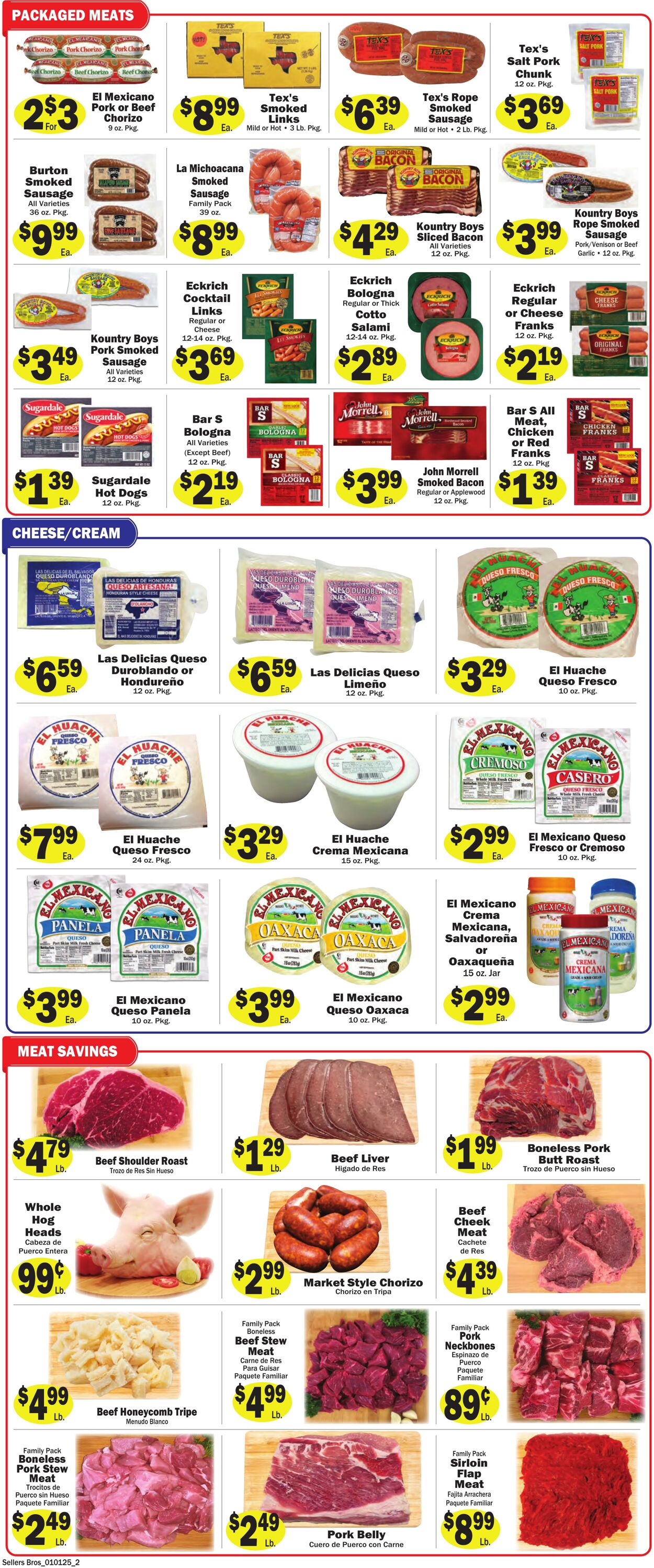 Weekly ad Sellers Bros 01/01/2025 - 01/07/2025