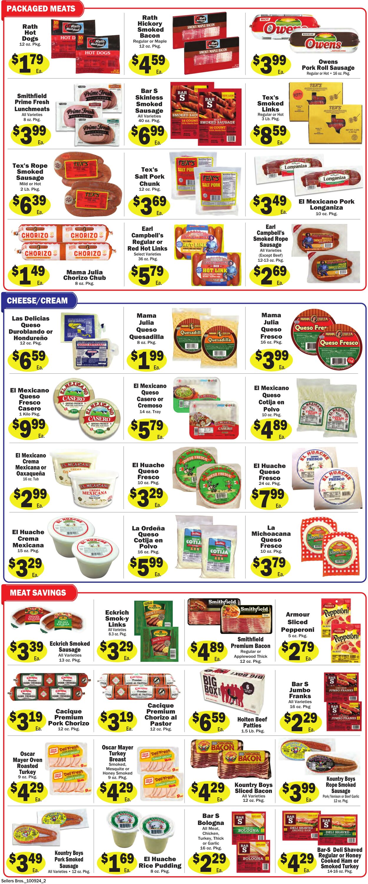 Weekly ad Sellers Bros 10/09/2024 - 10/15/2024