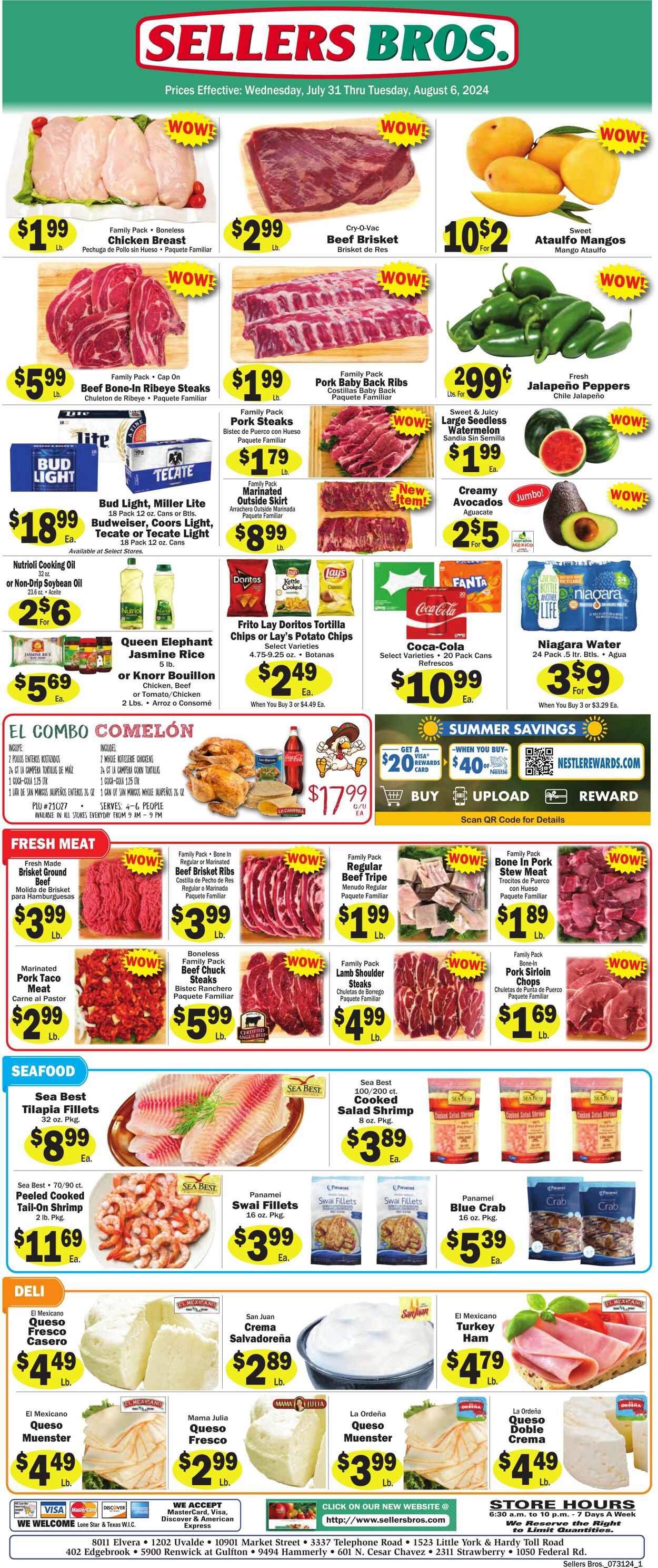 Weekly ad Sellers Bros 07/31/2024 - 08/06/2024