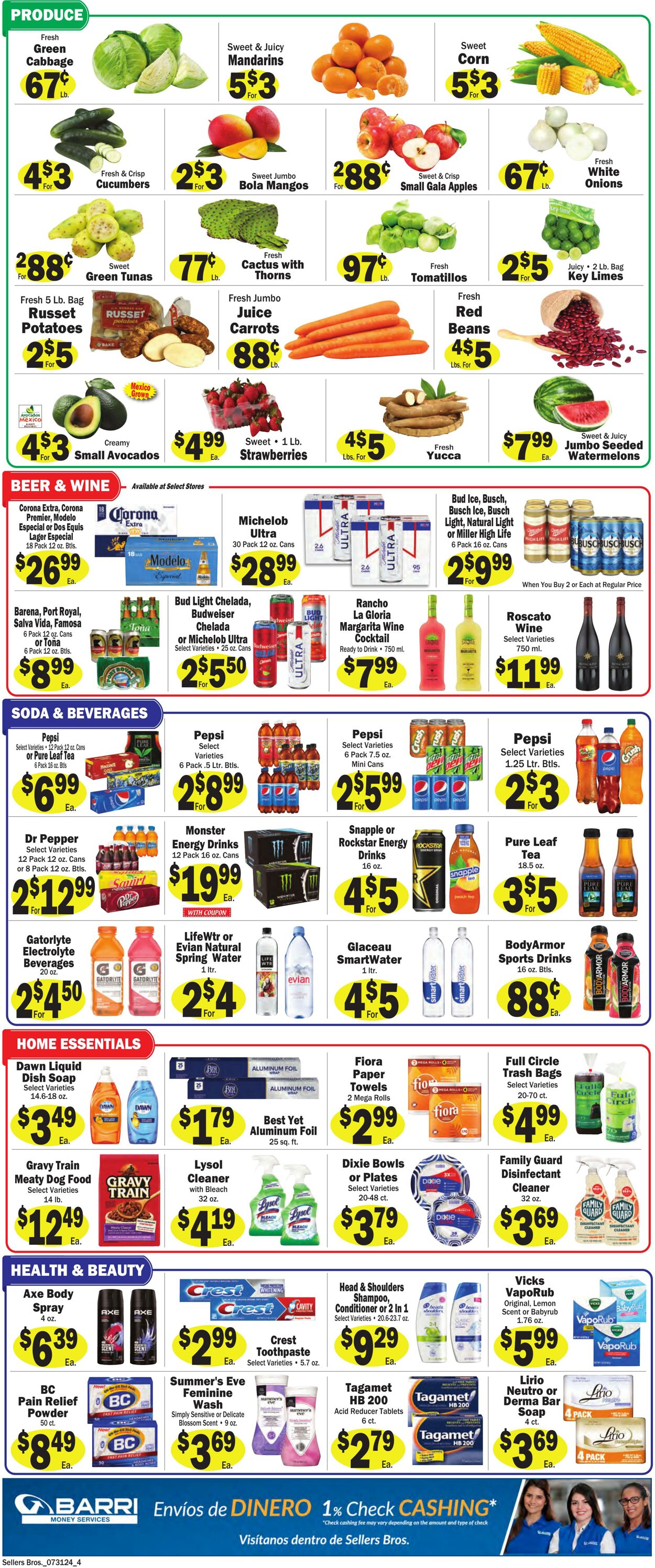 Weekly ad Sellers Bros 07/31/2024 - 08/06/2024