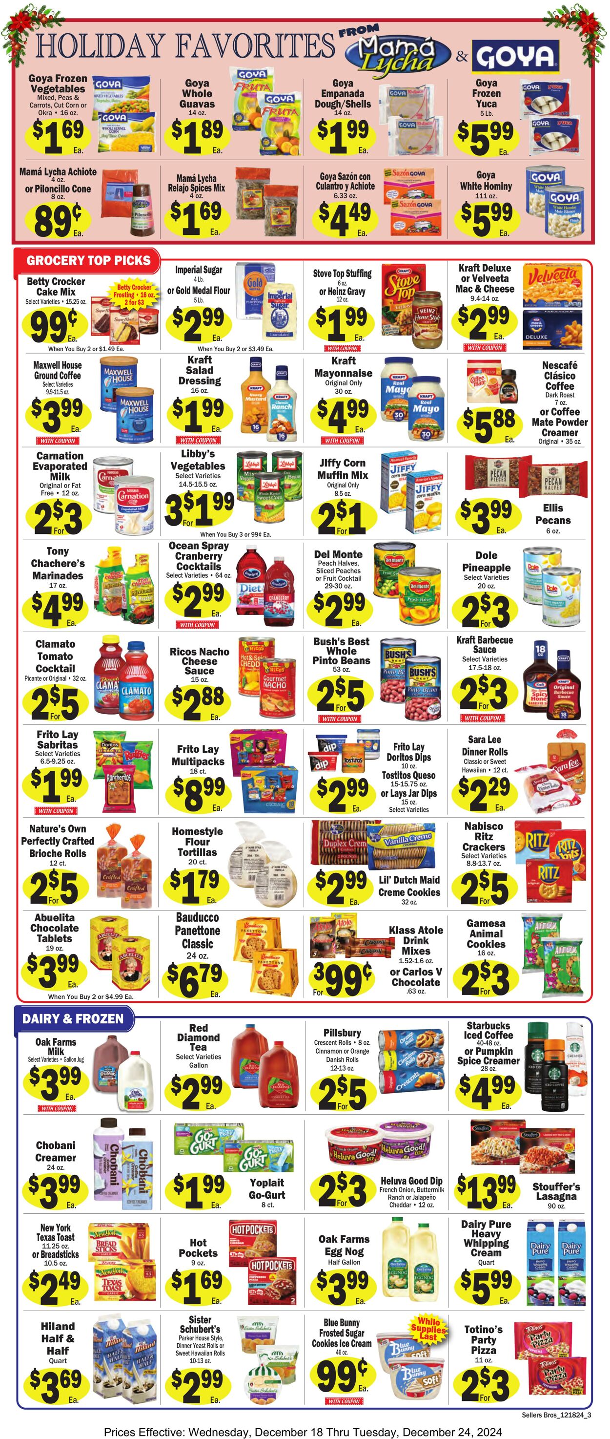 Weekly ad Sellers Bros 12/11/2024 - 12/17/2024