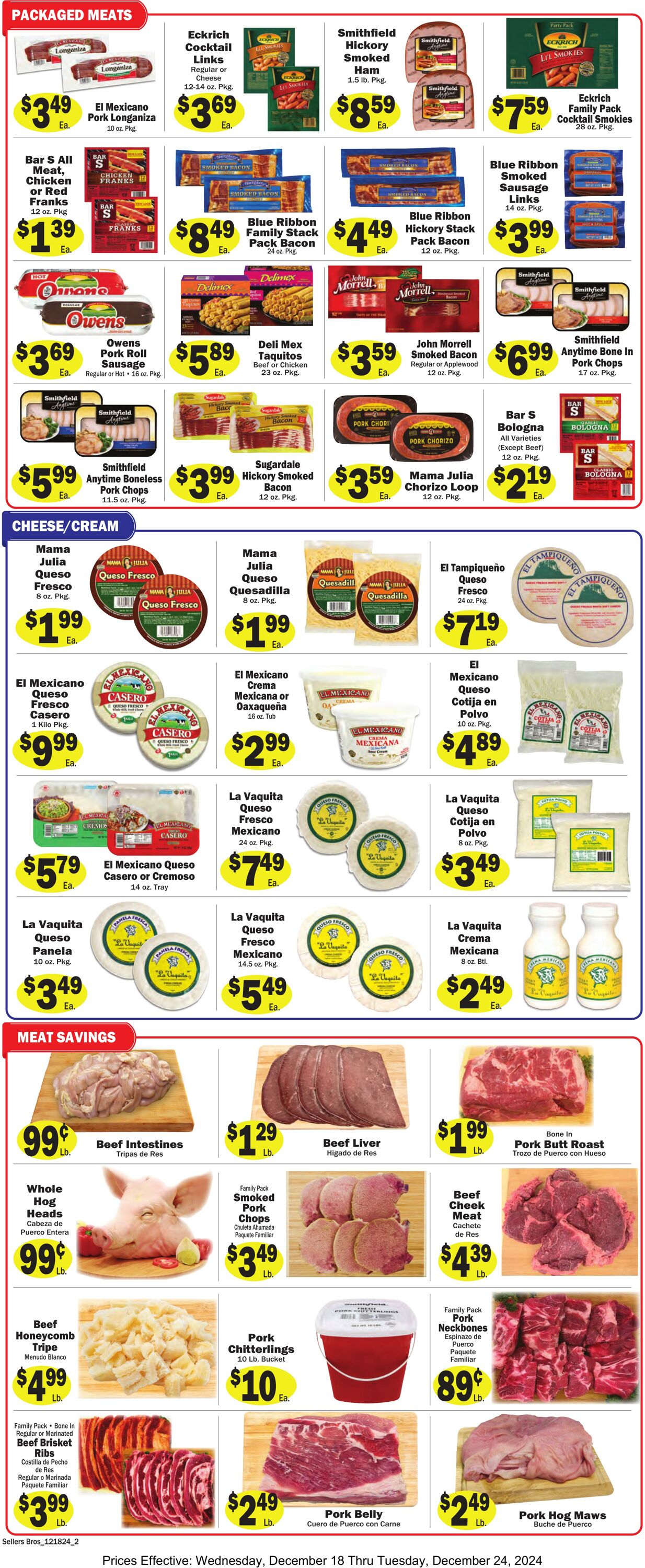 Weekly ad Sellers Bros 12/11/2024 - 12/17/2024