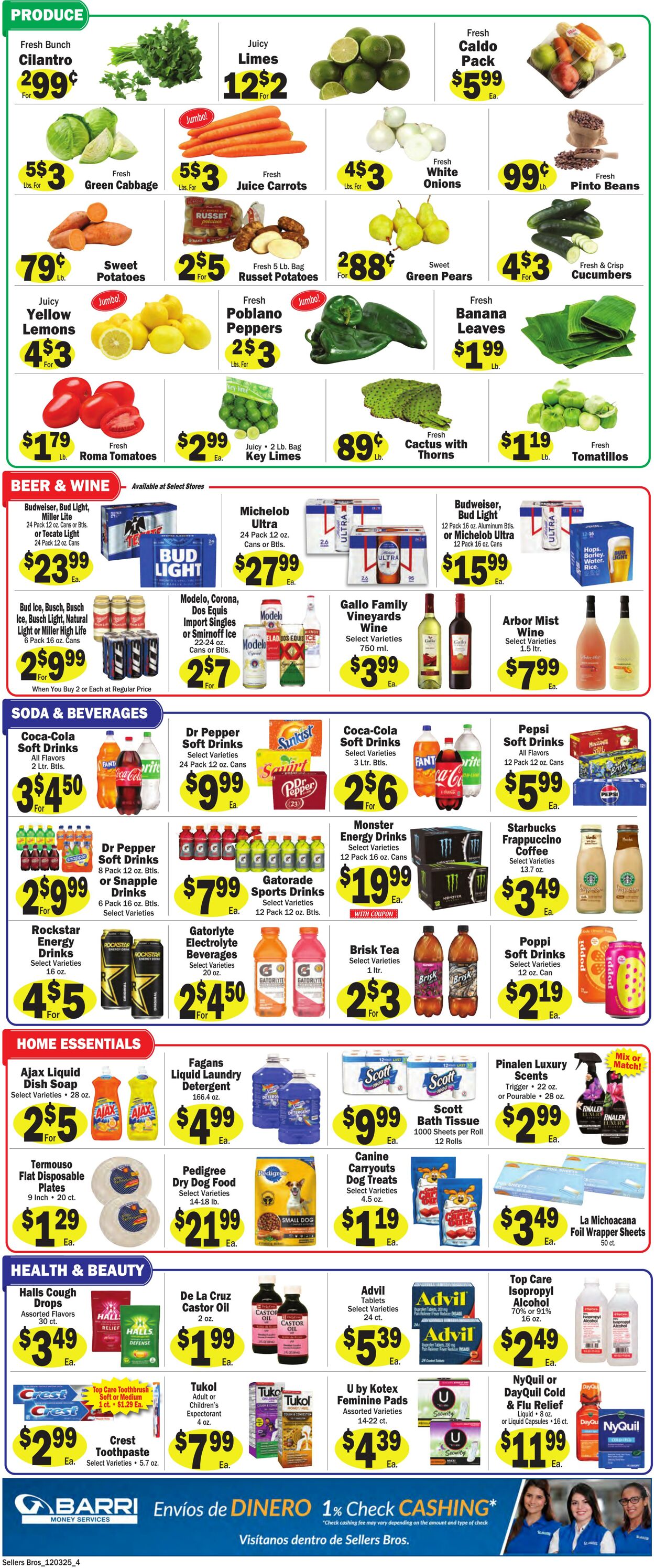 Weekly ad Sellers Bros 12/03/2025 - 12/09/2025