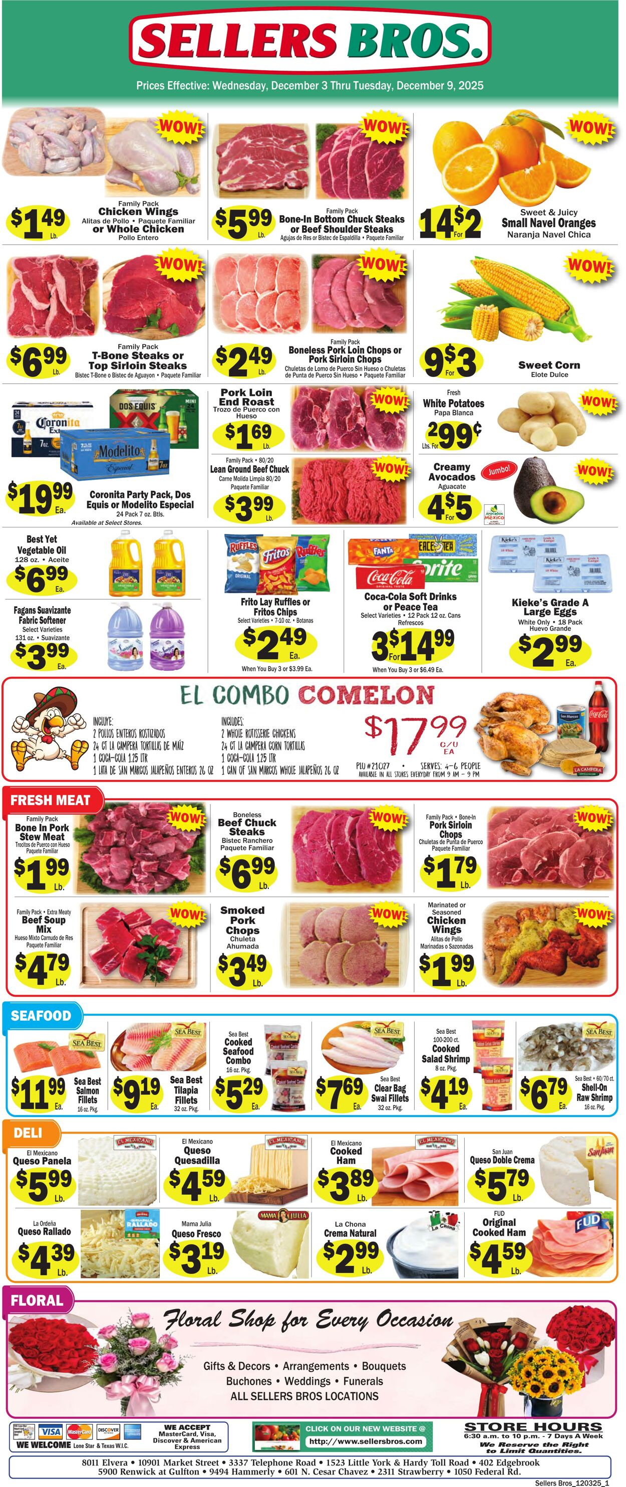 Weekly ad Sellers Bros 12/03/2025 - 12/09/2025