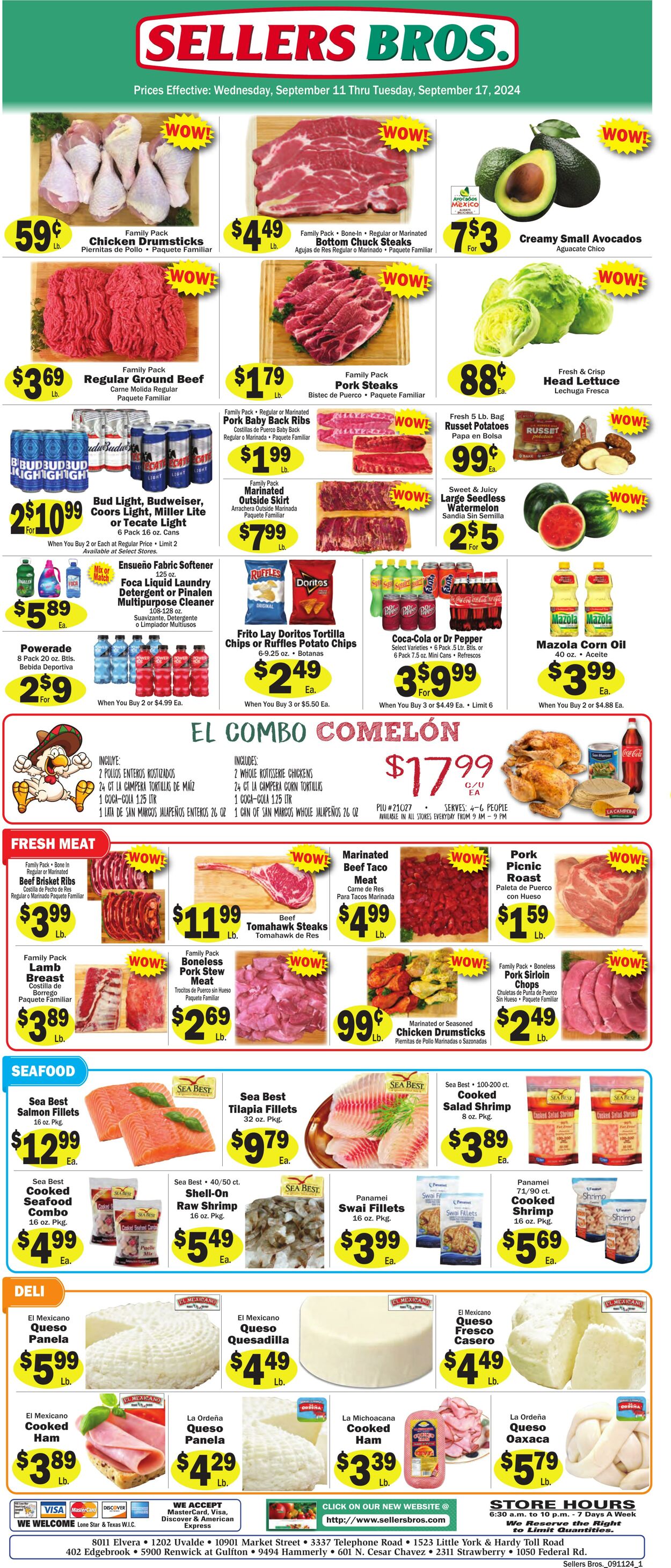 Sellers Bros Promotional weekly ads