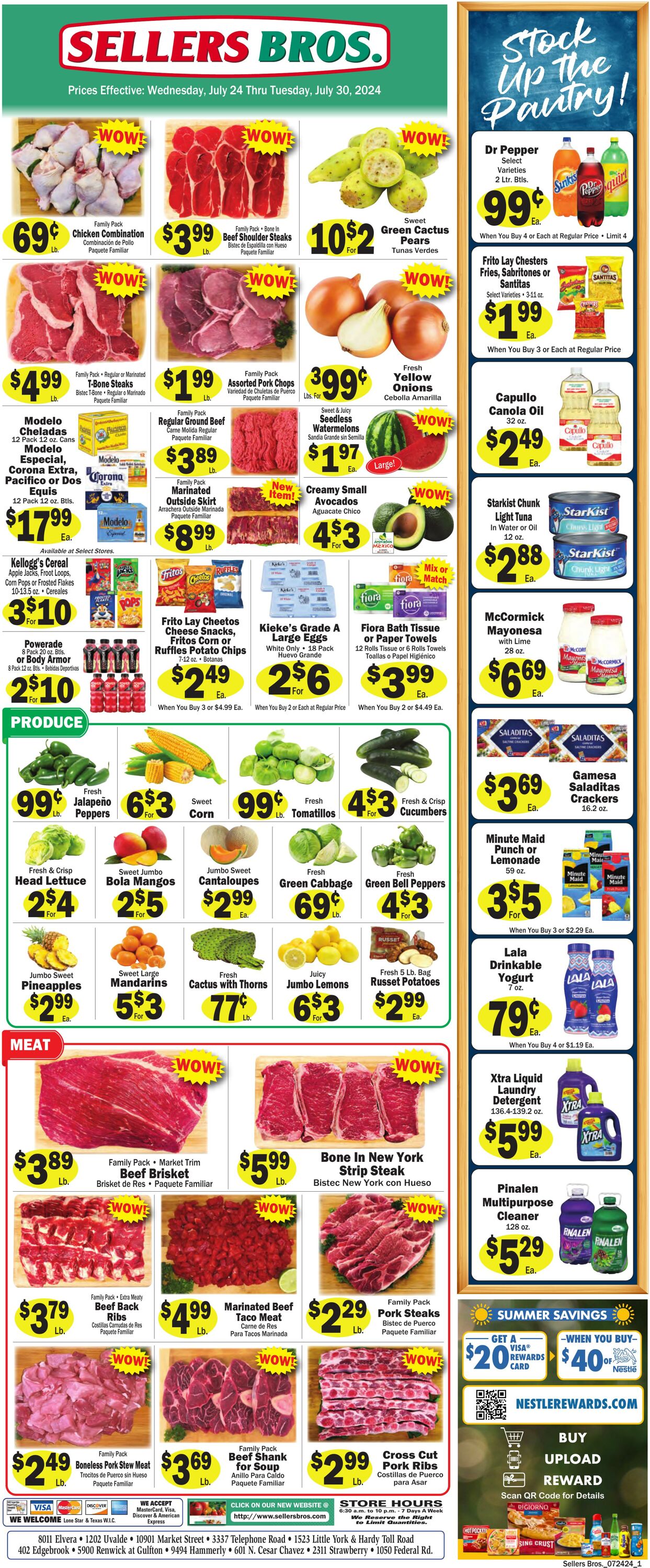 Weekly ad Sellers Bros 07/17/2024 - 07/23/2024