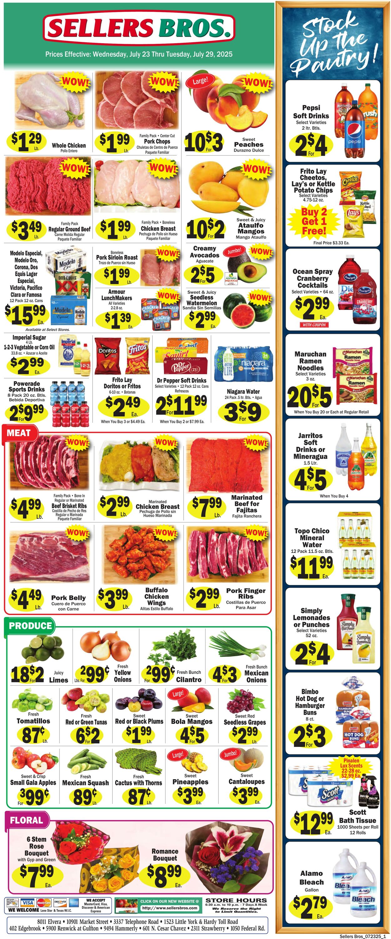 Weekly ad Sellers Bros 07/23/2025 - 07/29/2025