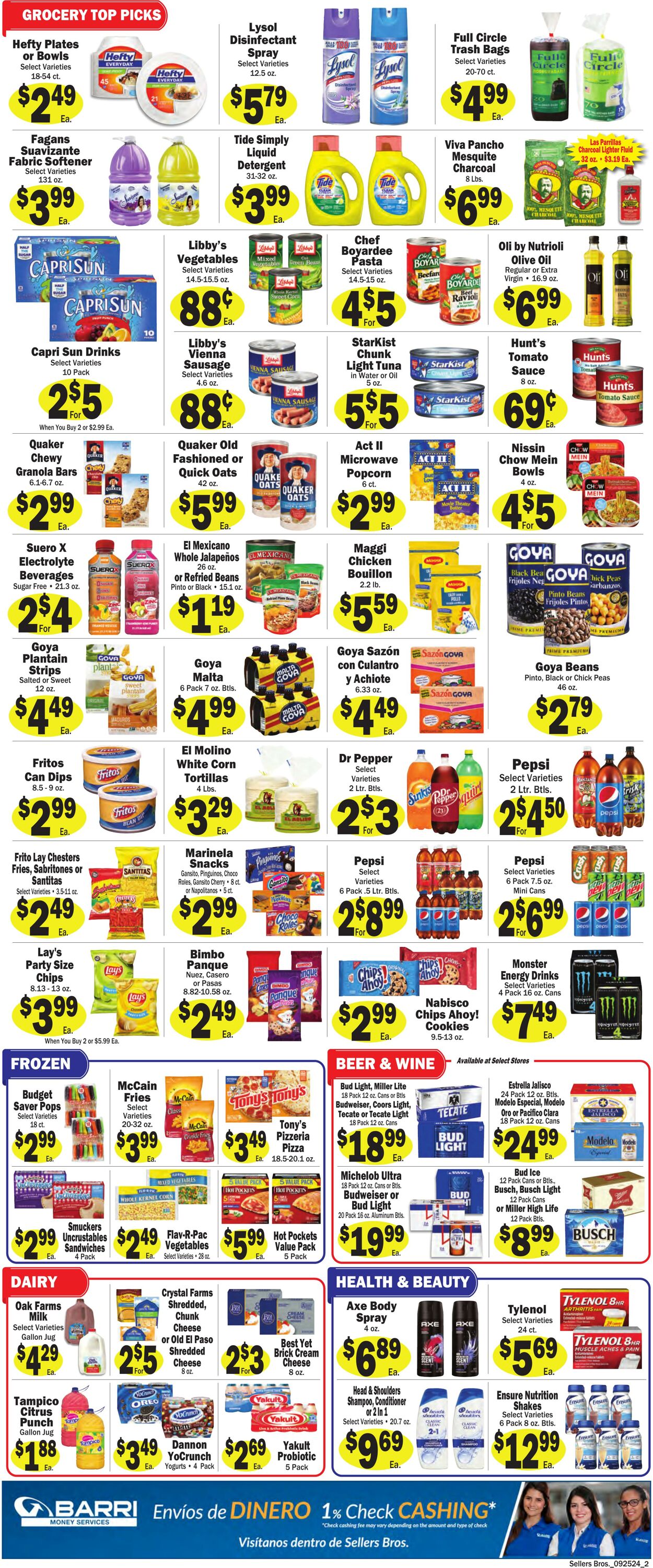 Weekly ad Sellers Bros 09/25/2024 - 10/01/2024