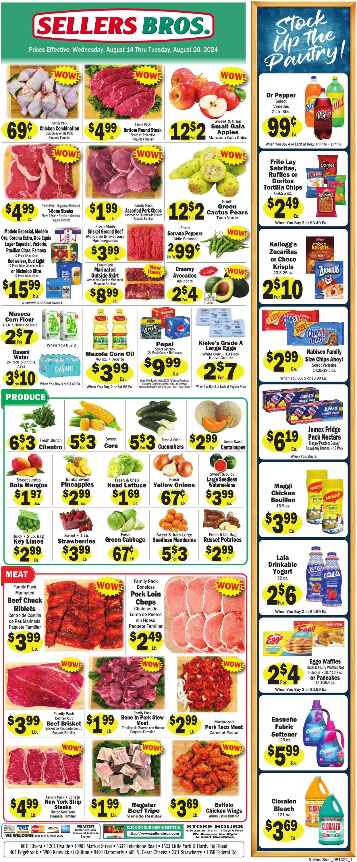 Weekly ad Sellers Bros 08/07/2024 - 08/13/2024