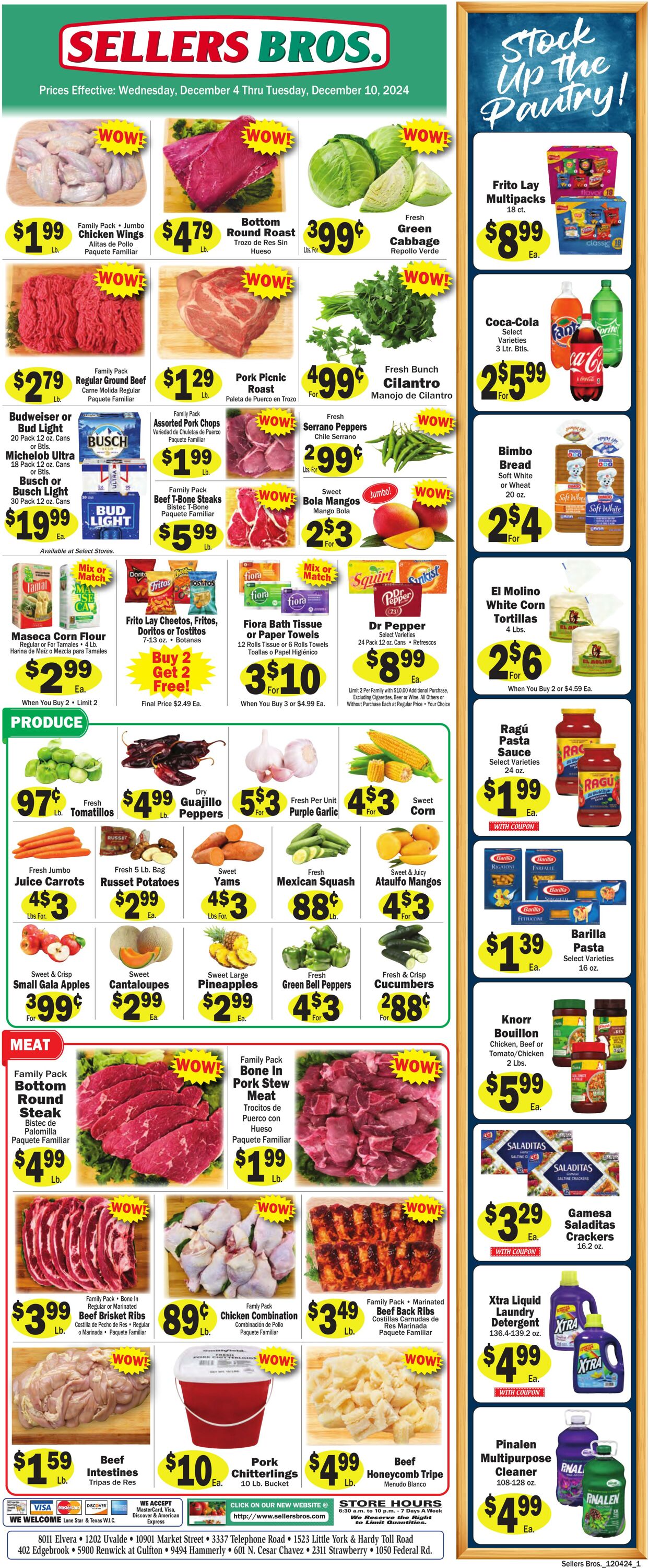 Weekly ad Sellers Bros 12/04/2024 - 12/10/2024