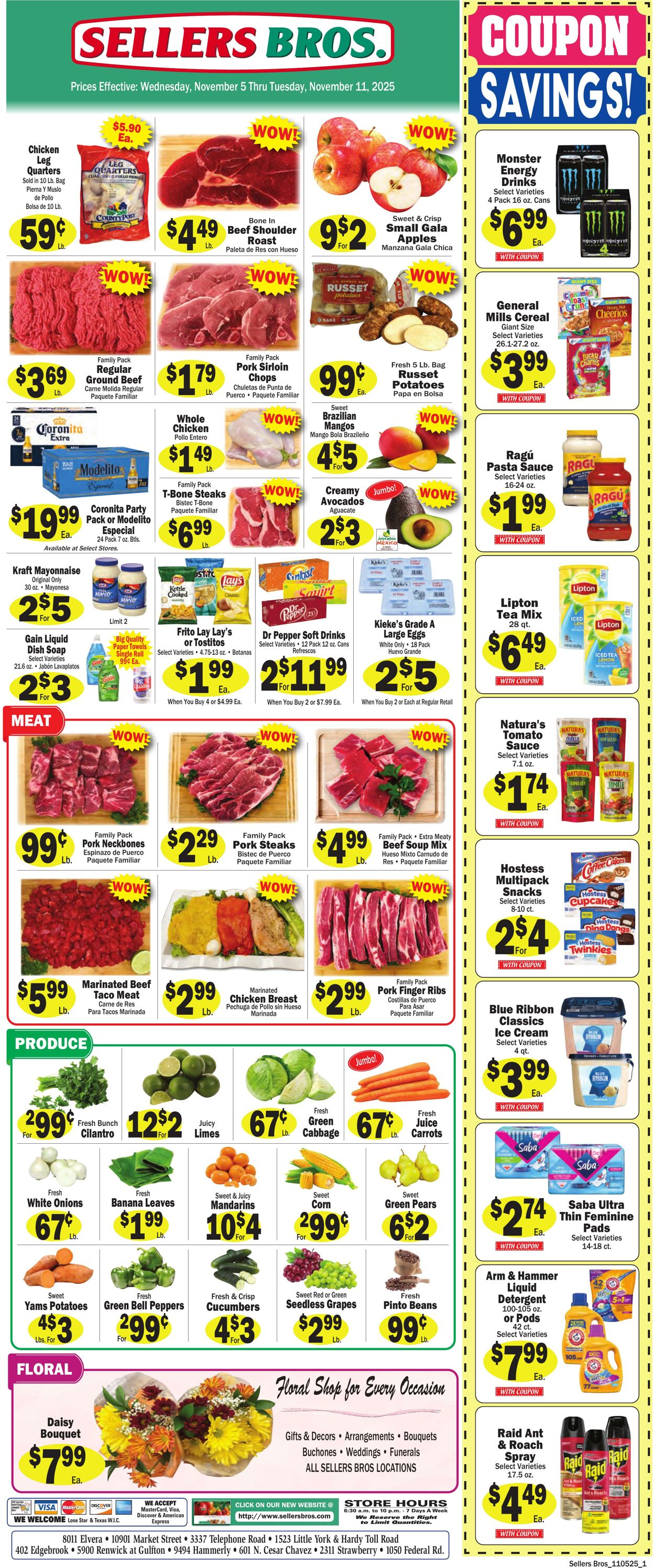 Weekly ad Sellers Bros 11/05/2025 - 11/11/2025