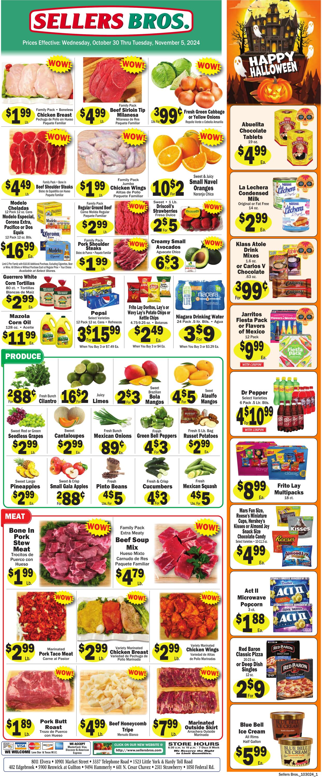 Weekly ad Sellers Bros 10/23/2024 - 10/29/2024