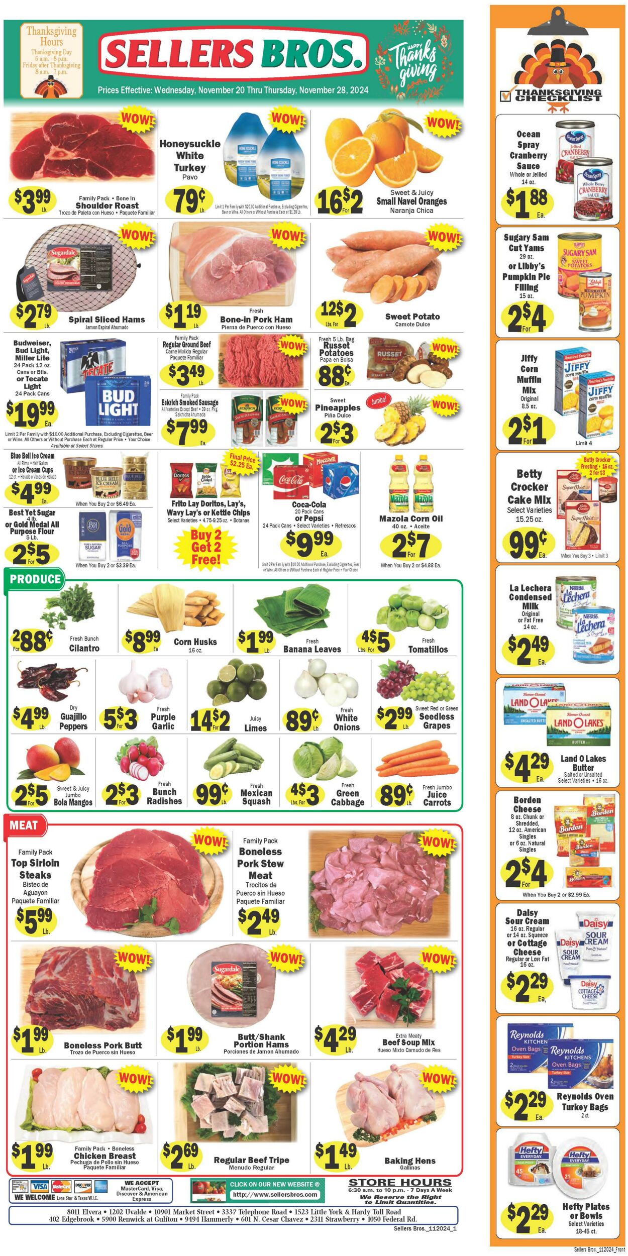 Weekly ad Sellers Bros 11/20/2024 - 11/26/2024