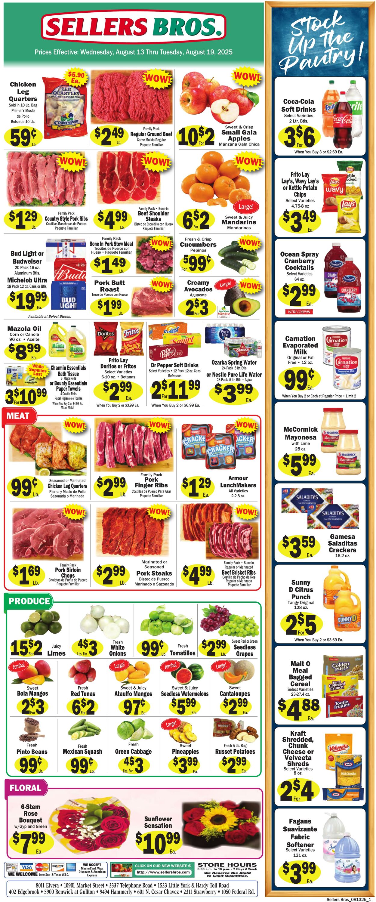 Weekly ad Sellers Bros 08/13/2025 - 08/19/2025