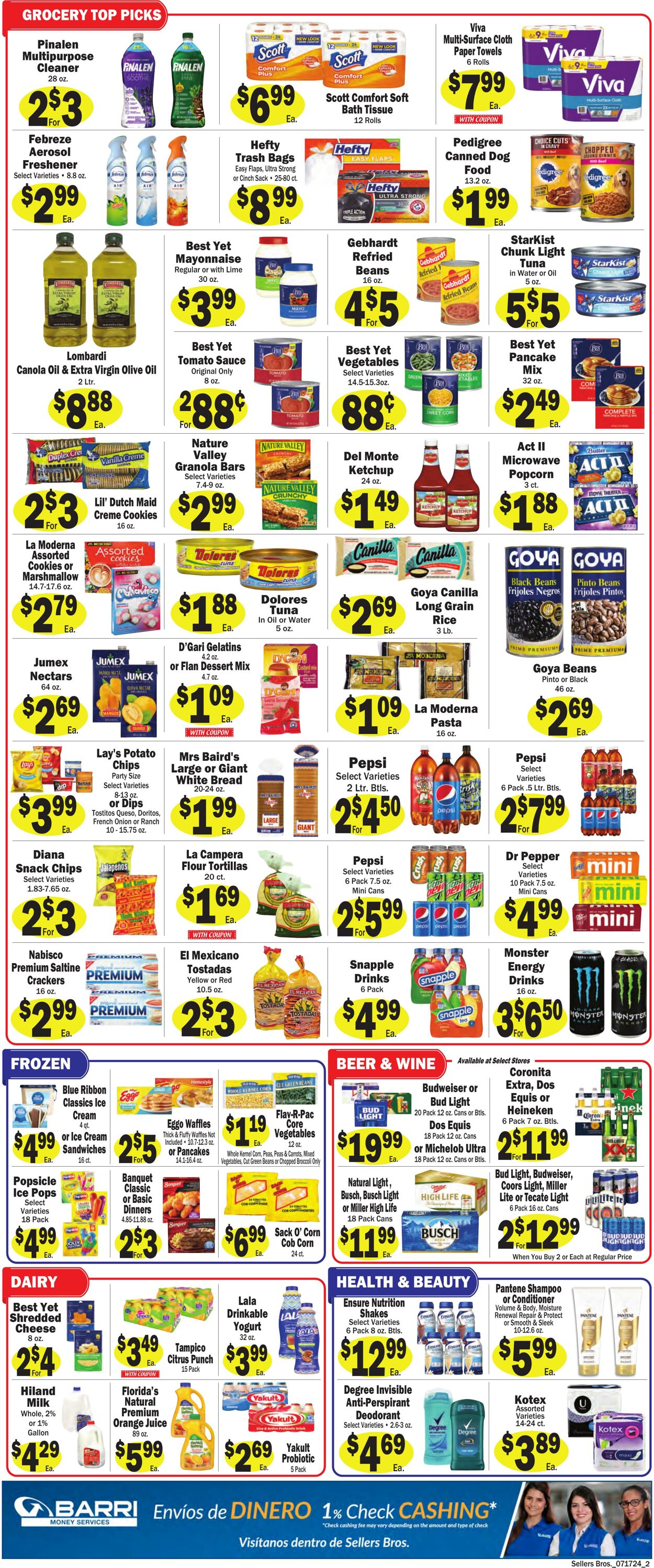 Weekly ad Sellers Bros 07/10/2024 - 07/16/2024