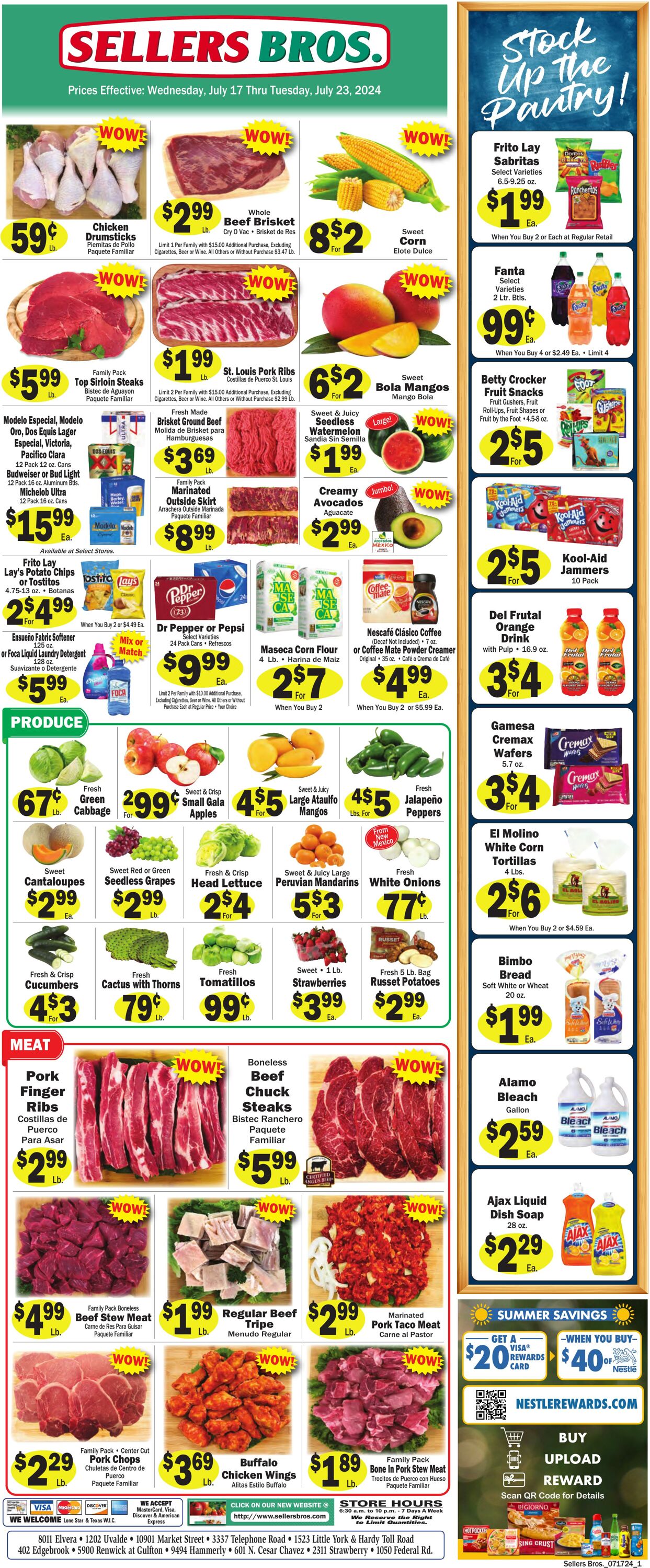 Weekly ad Sellers Bros 07/10/2024 - 07/16/2024