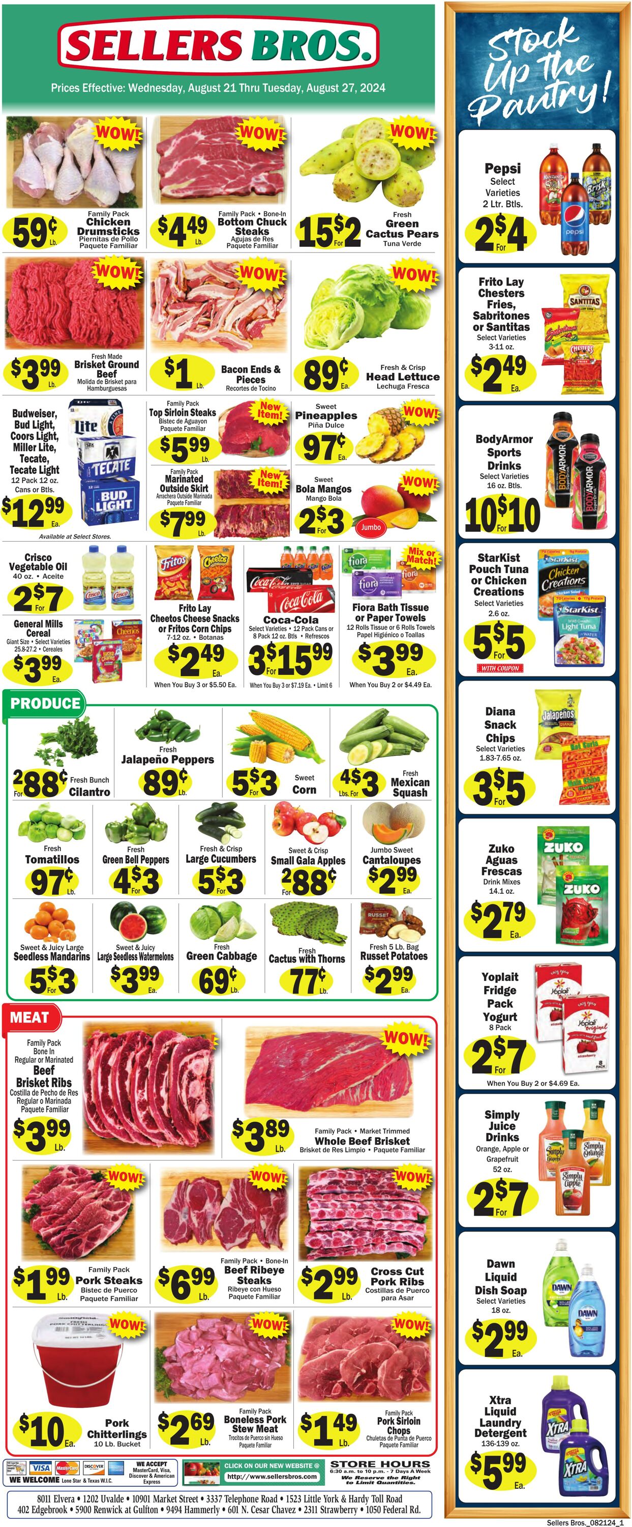 Weekly ad Sellers Bros 08/14/2024 - 08/20/2024