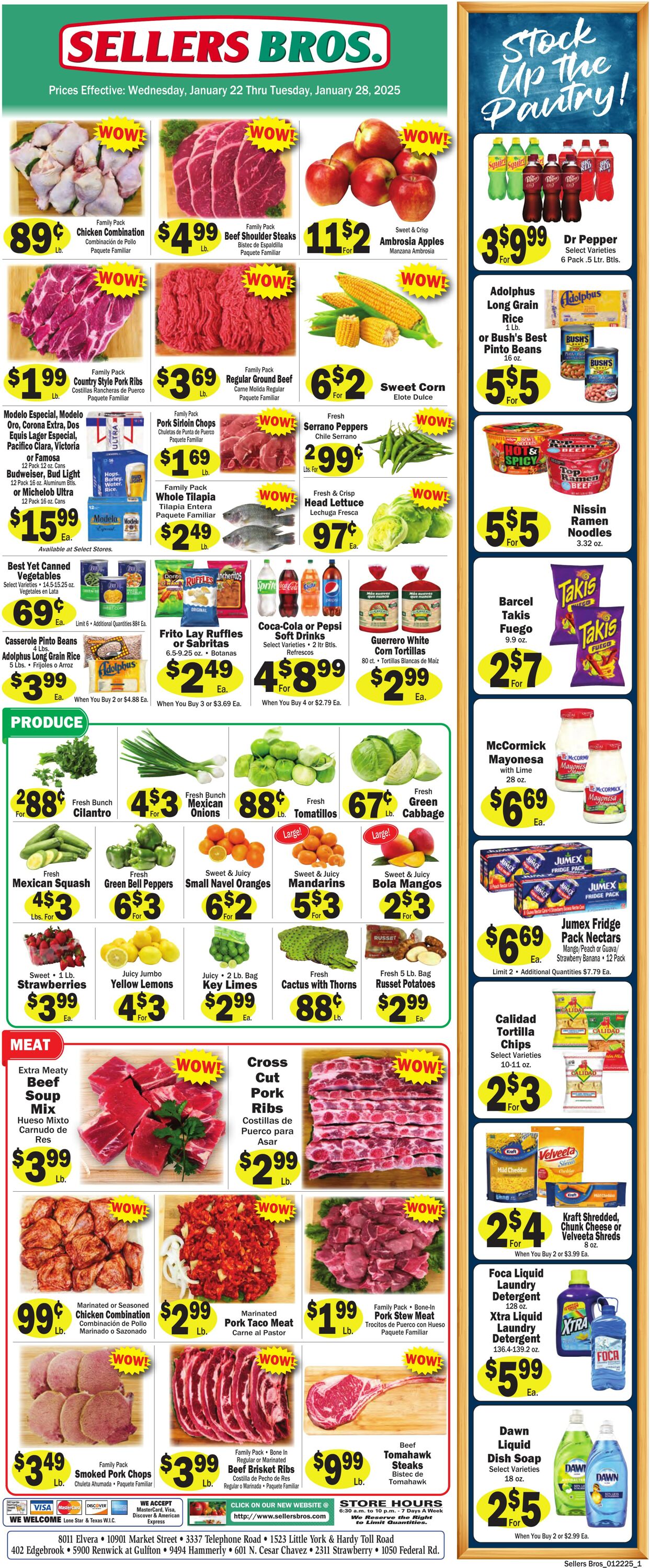 Weekly ad Sellers Bros 01/22/2025 - 01/28/2025