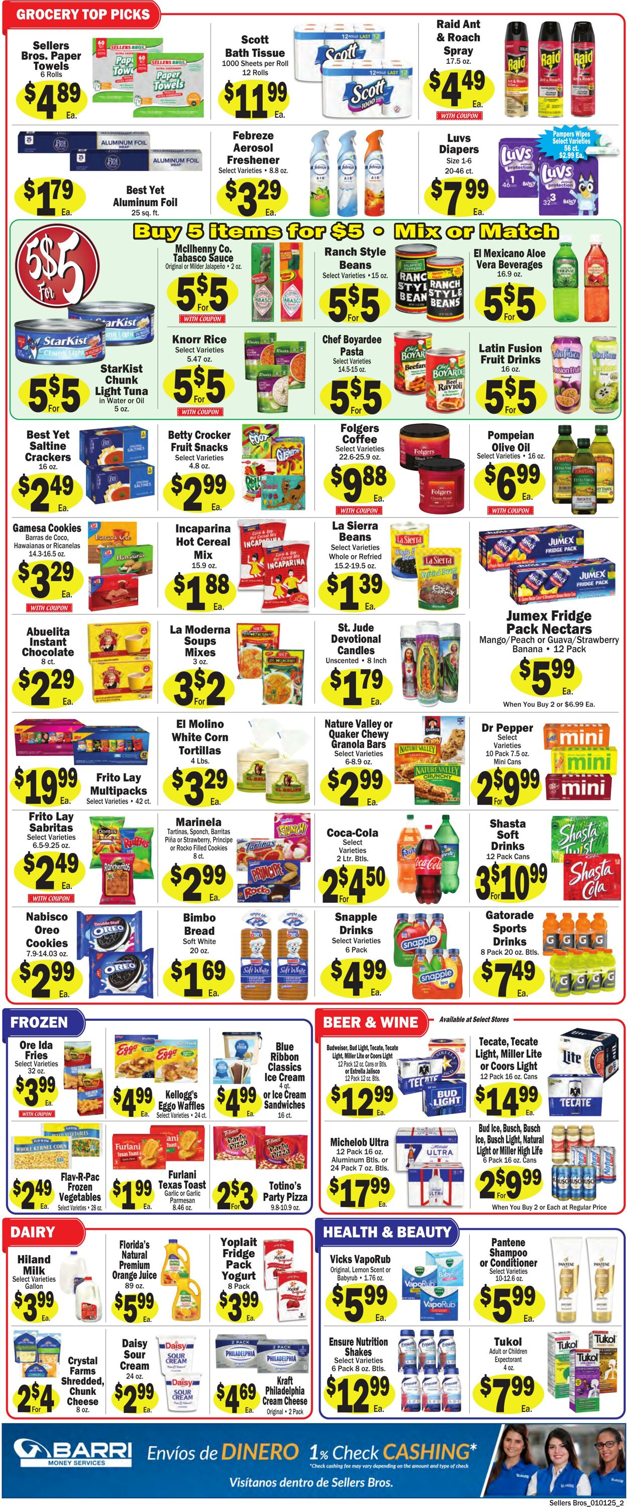 Weekly ad Sellers Bros 01/01/2025 - 01/07/2025