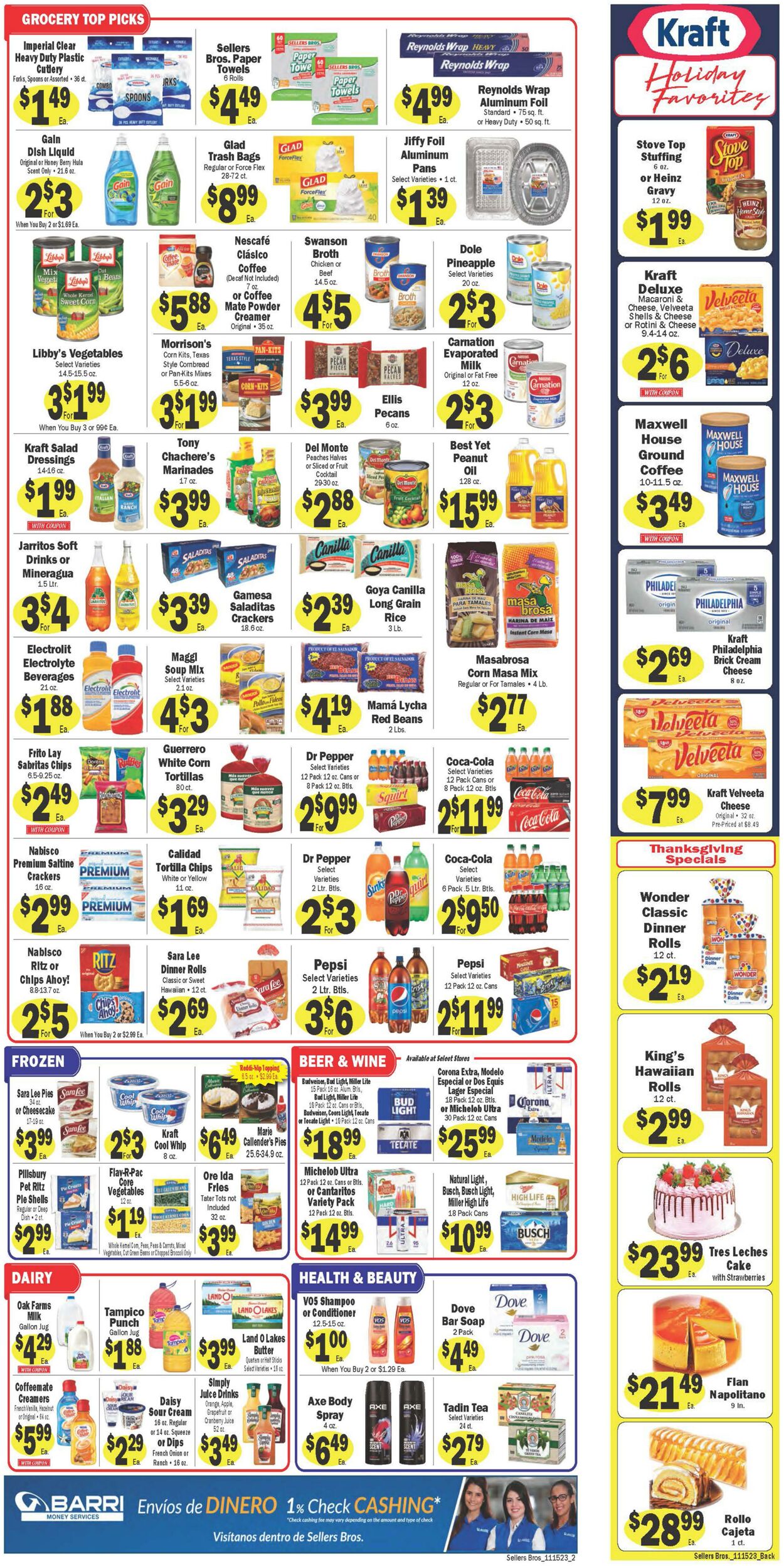 Weekly ad Sellers Bros 11/15/2023 - 11/21/2023