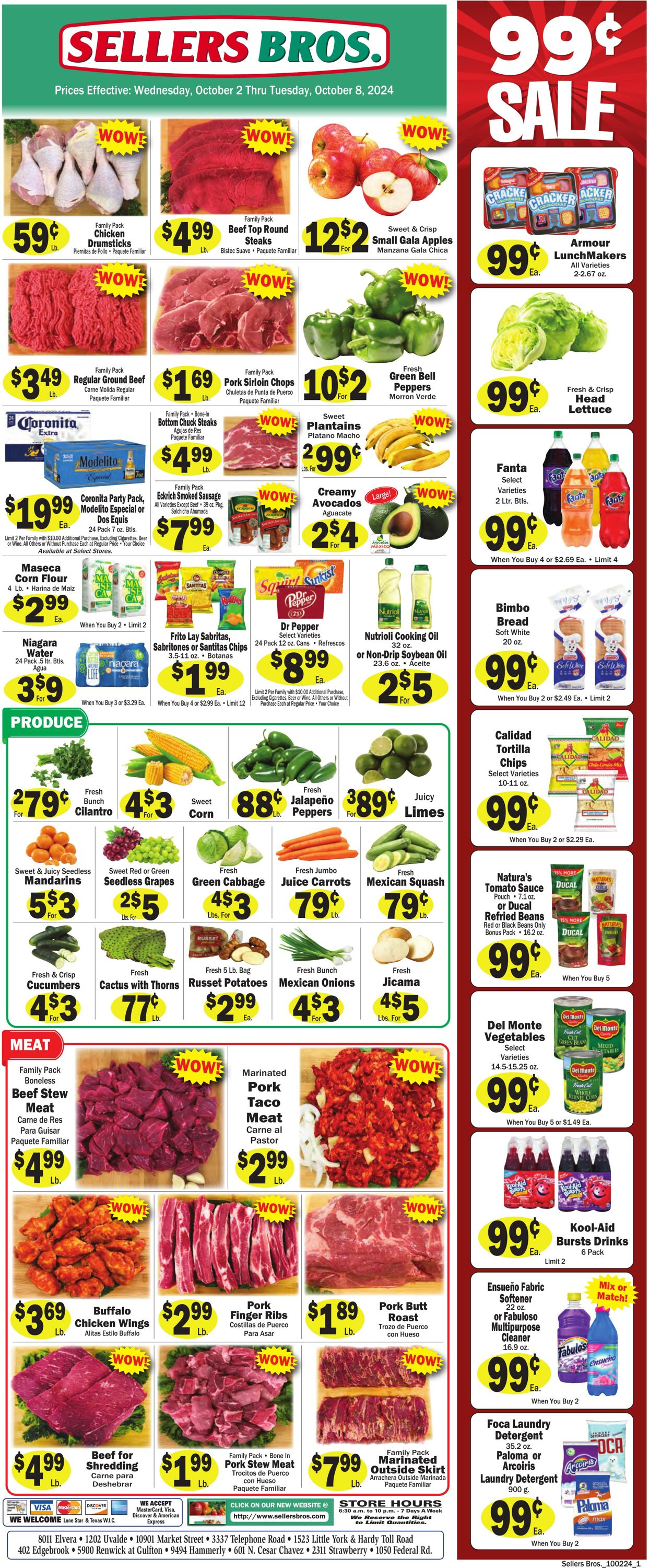 Weekly ad Sellers Bros 09/25/2024 - 10/01/2024