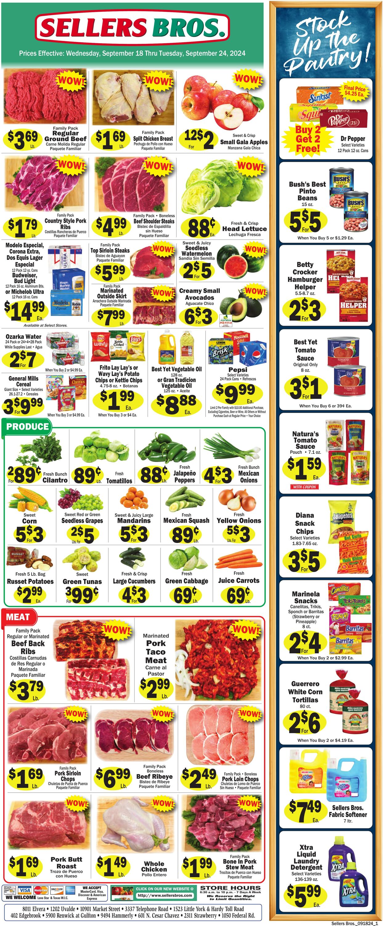 Weekly ad Sellers Bros 09/11/2024 - 09/17/2024