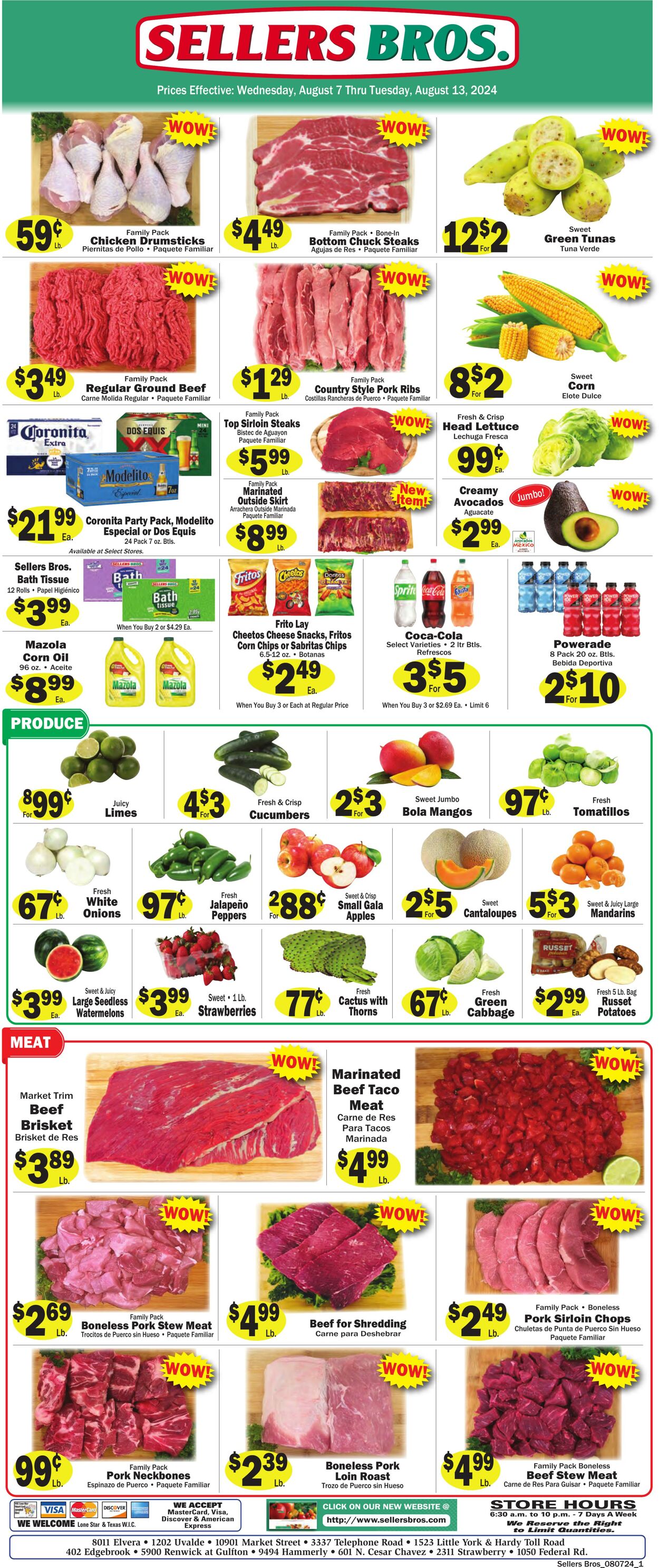 Weekly ad Sellers Bros 07/31/2024 - 08/06/2024